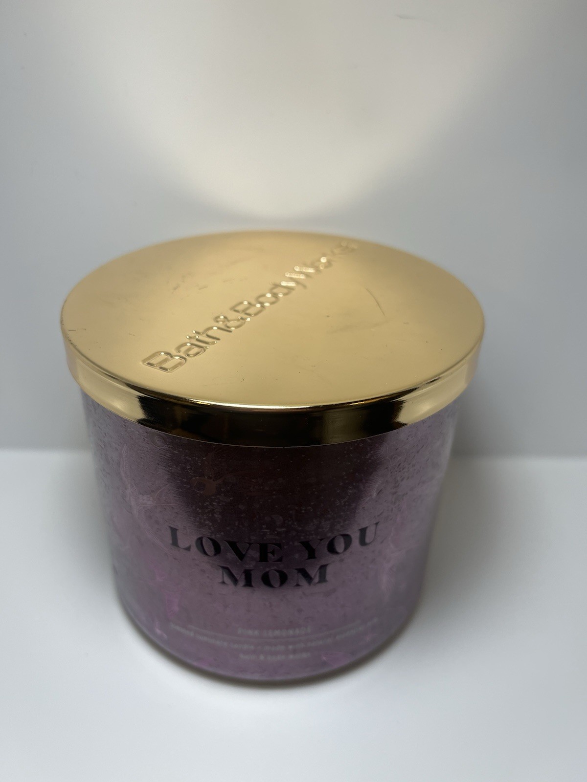 Mothers Day Gift Candle-Love You Mom Pink Lemonade 3 Wick Bath Body Works
