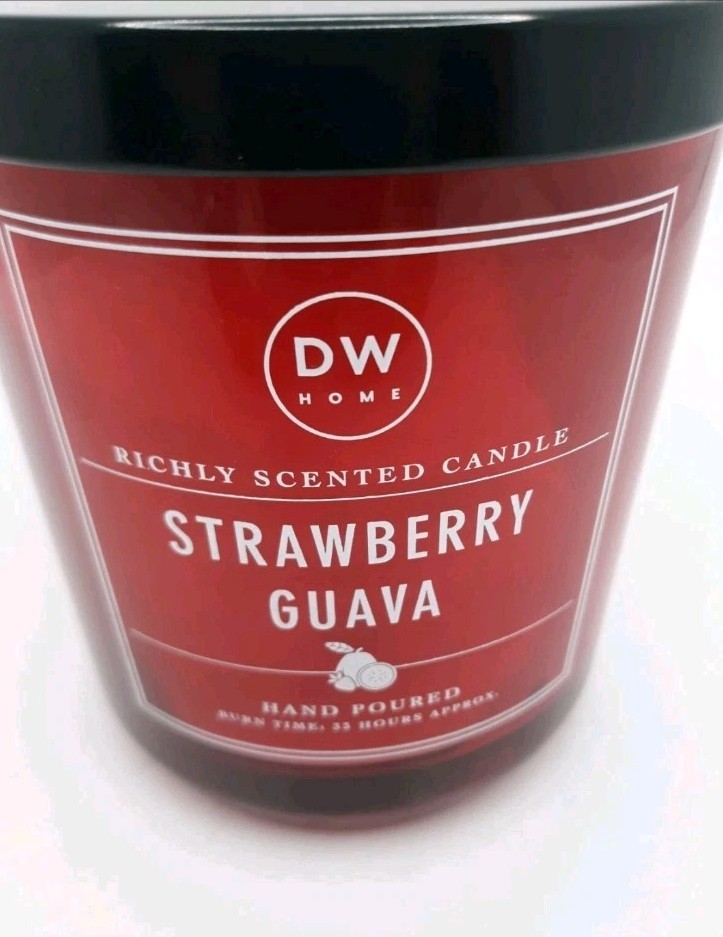 DW Home Strawberry Guava 1-Wick Scented Candle 9.3 oz Jar Home Fragrance