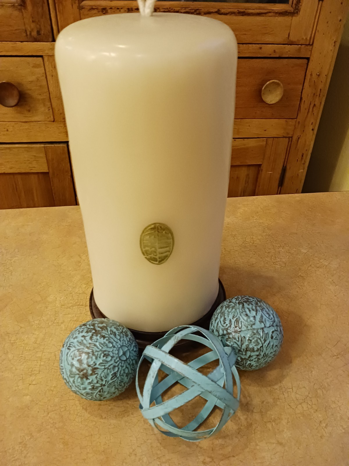 Natural Estate Candle 12 Lbs Oversized Pillar 12×6.5″ Unburned Unscented