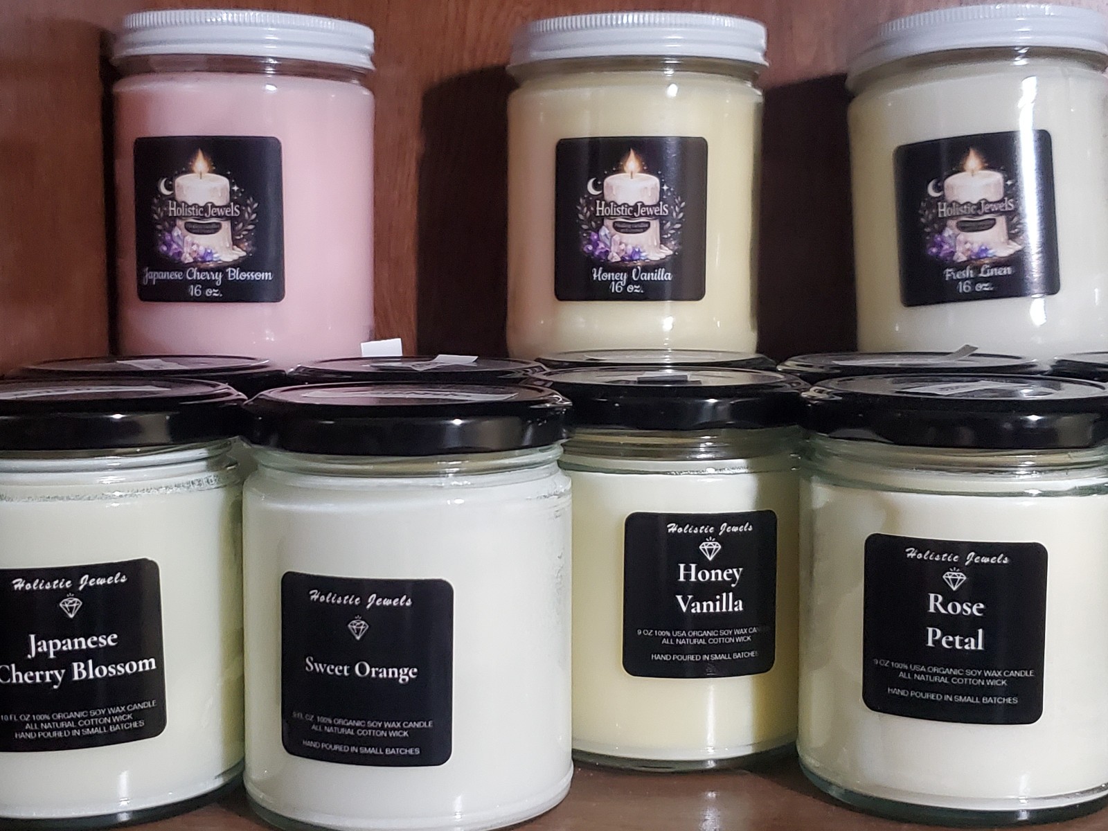 Highly Scented Soy Candles, 100% USA Grown Soy Wax, All Natural Cotton Wicks