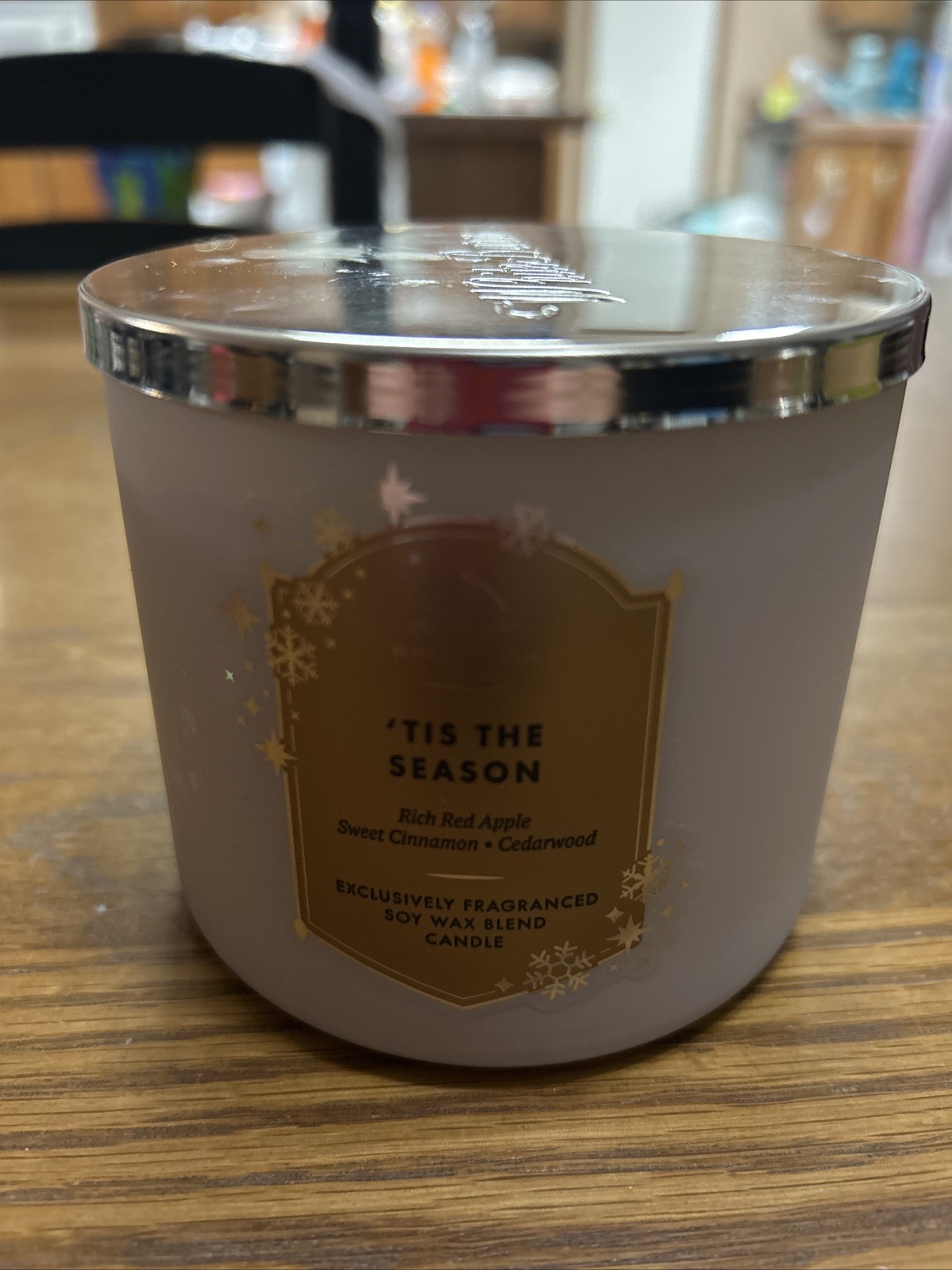 Bath & Body Works TIS THE SEASON 3 Wick CANDLE Burns 25-45 Hrs