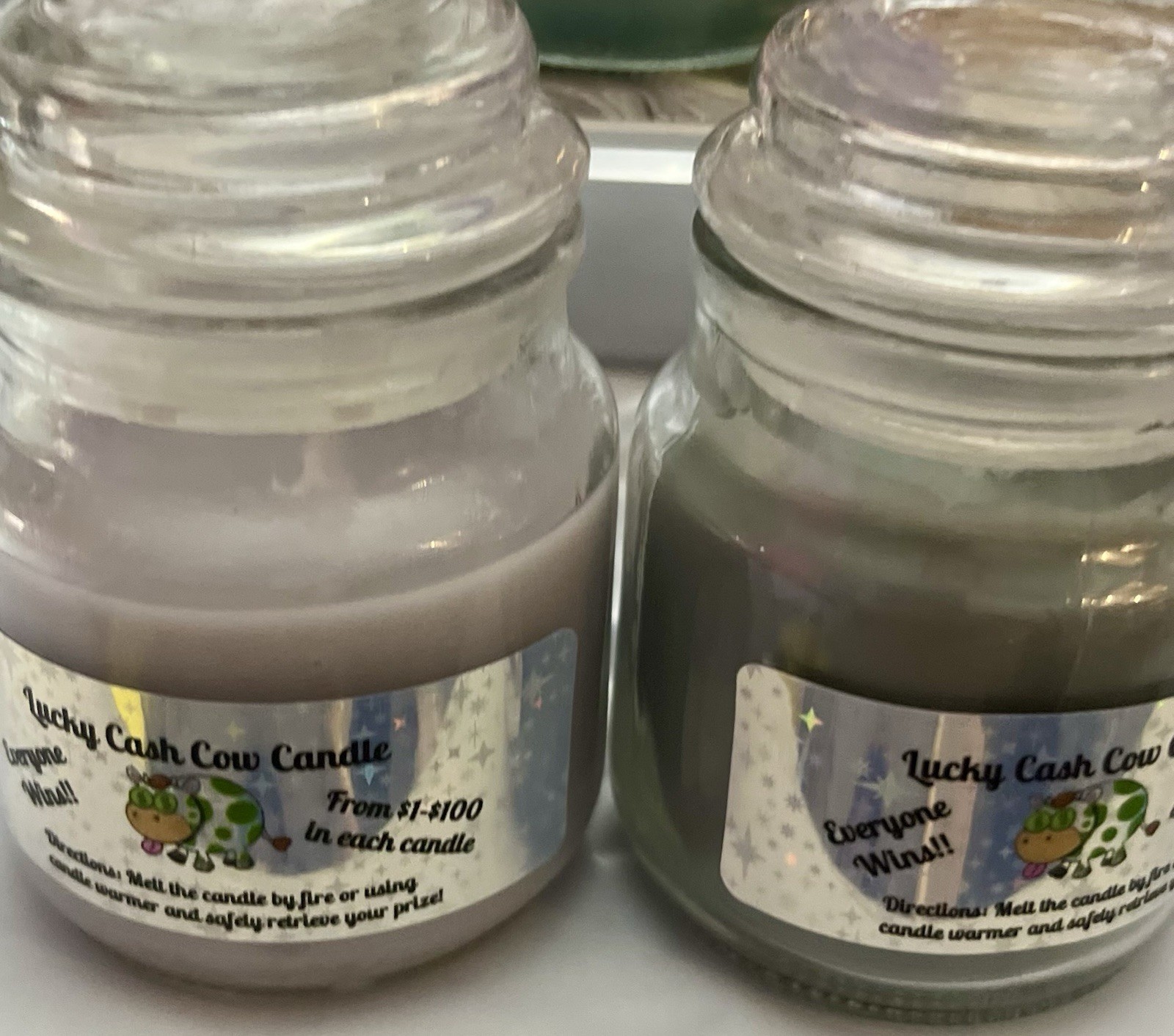 3oz. Lucky Cash Money Candle•REAL $ INSIDE•Candles CONTAINS from $1-$100