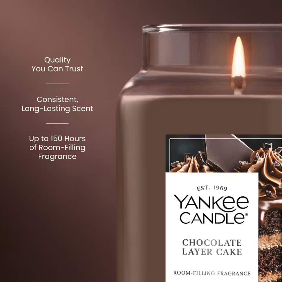 Yankee candle 22.oz Chocolate Layer Cake Large Jar Candle