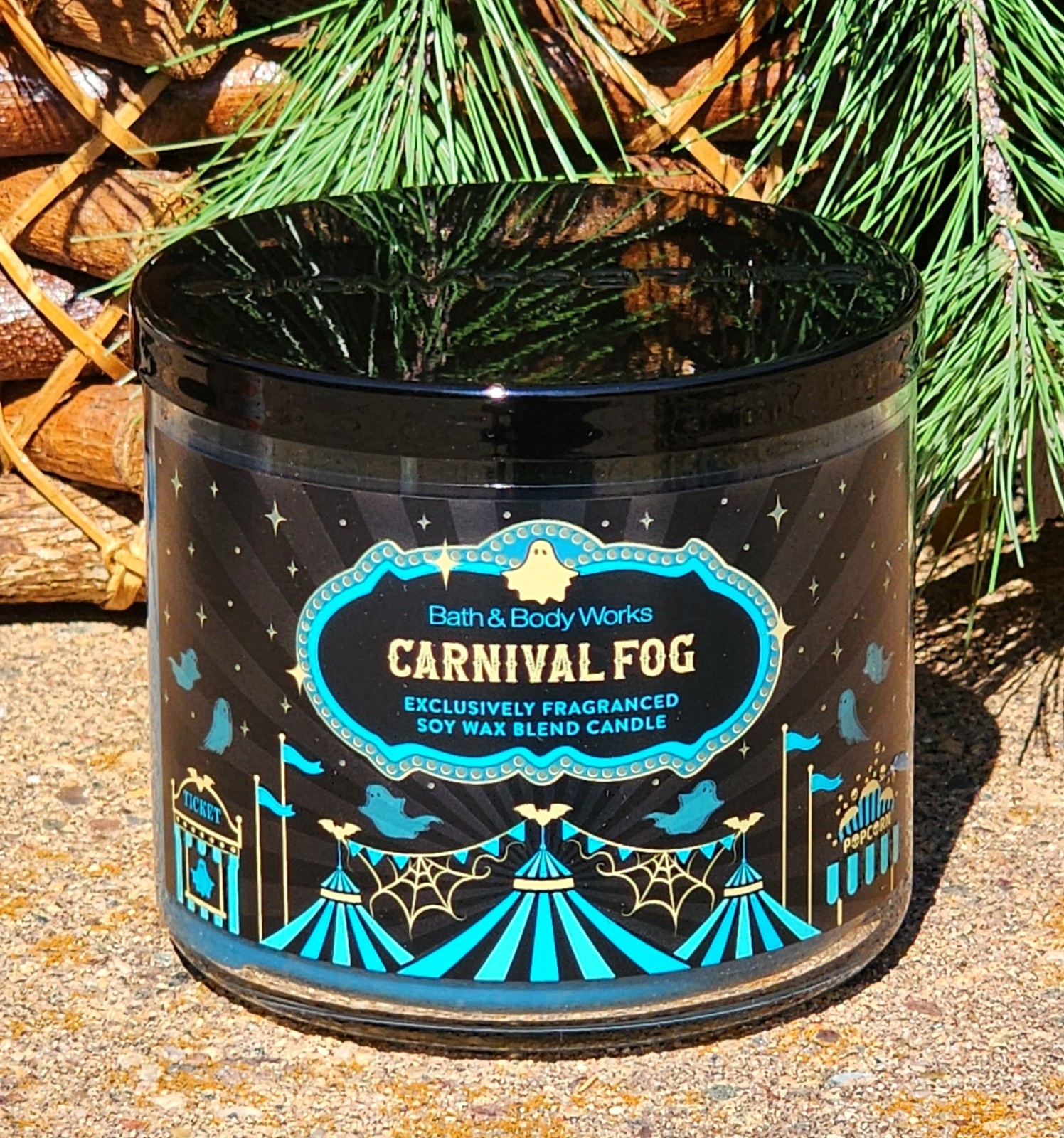 2026👻HALLOWEEN~🎠🎡CARNIVAL FOG~3 WICK CANDLE~Bath & Body Works ~SHIP FREE