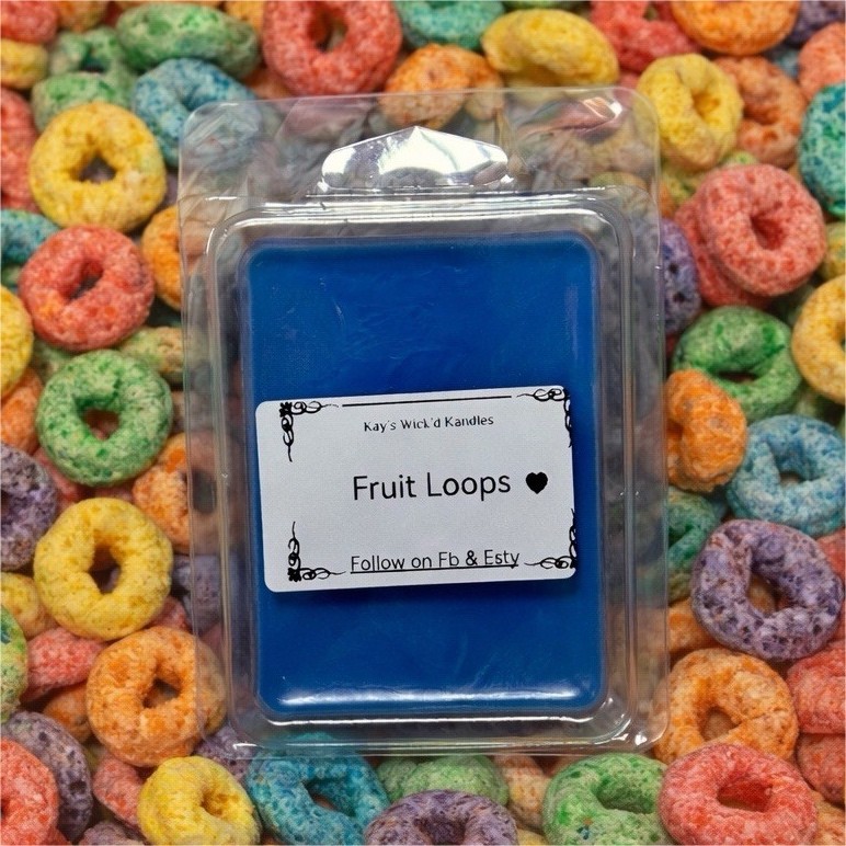 Kay’s Wick’d Kandles Fruit Loops Scented Wax Tart Bar 3 Pack