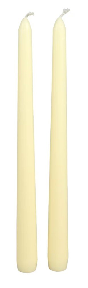 4 Taper Candles 10” Irvoy Color Unscented Multi Purpose Each burns 10 hours