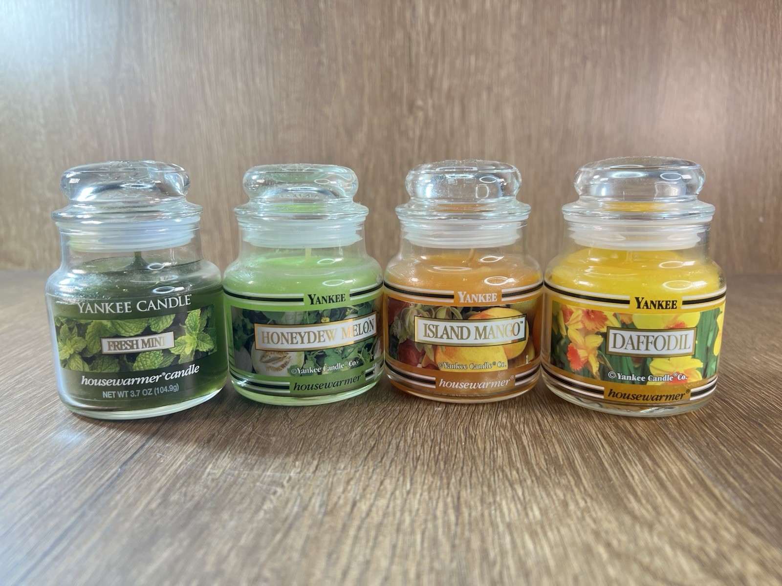 Vintage Yankee Candle Lot of 4, 3 Black Label Small Jars Rare Retired Scents