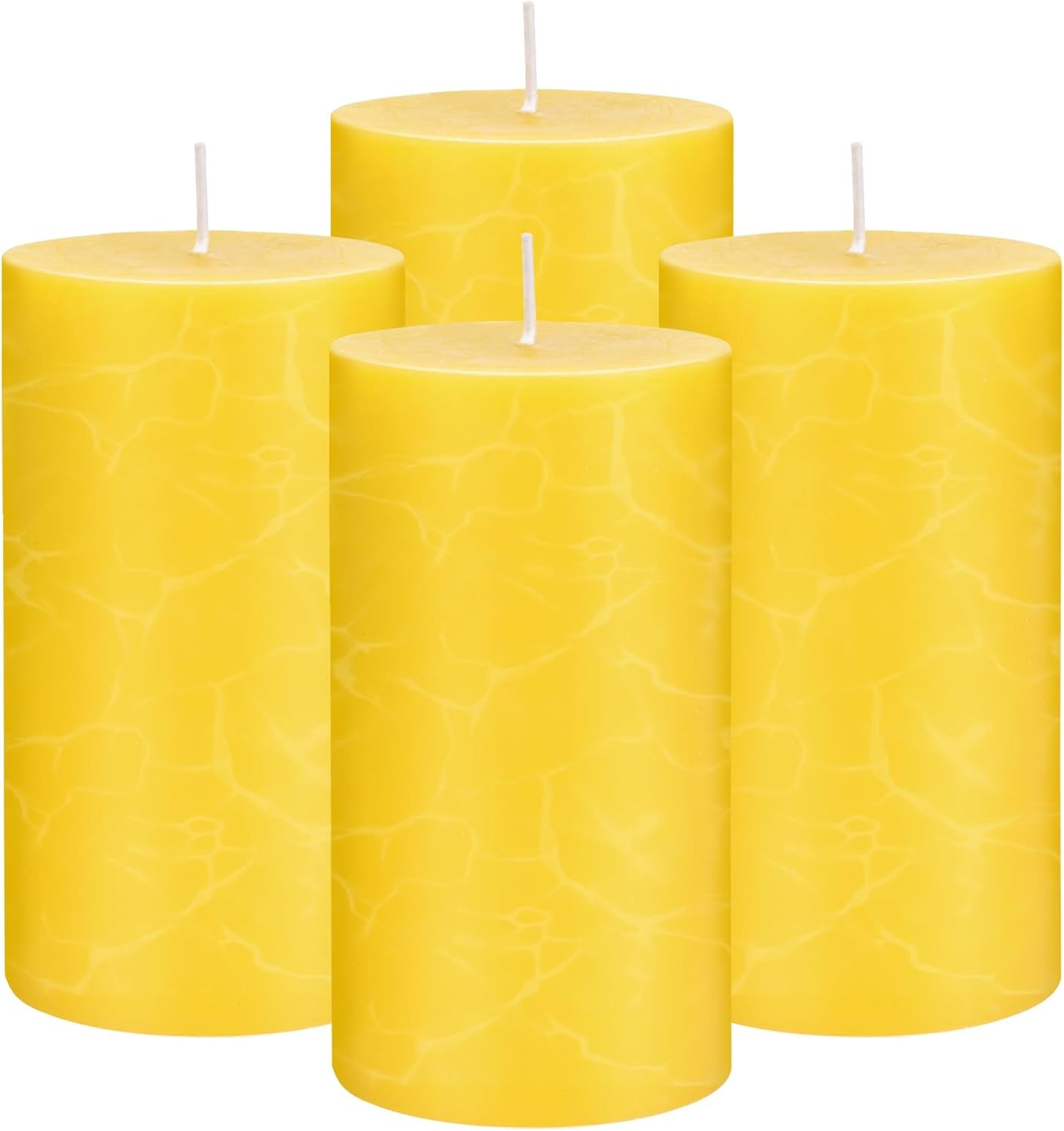 Large Lemongrass Candle, Lemongrass Scented Pillar Candle (2 inches x 4 inches)