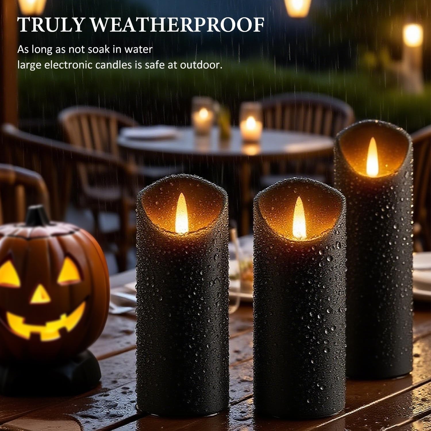 Battery Operated Flameless Candles 3D Wick with Controller Flickering Flame