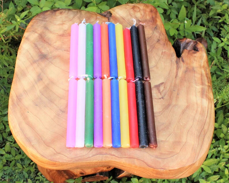 Spell Candles Assorted Colors – Altar Chime Candles – Lot Of 10 Units – 72 Unit