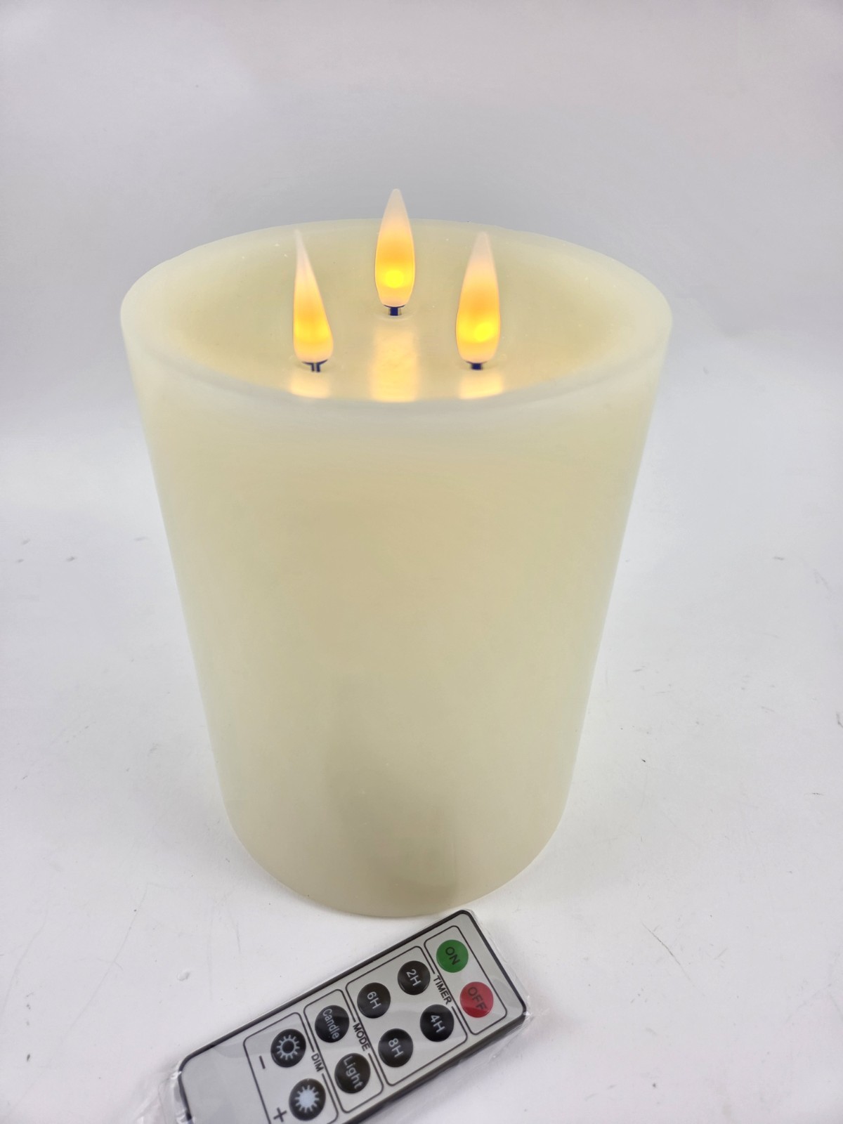 3-Wick 5″ X 6.5″ Candlelight Wax Candle Ivory by Valerie