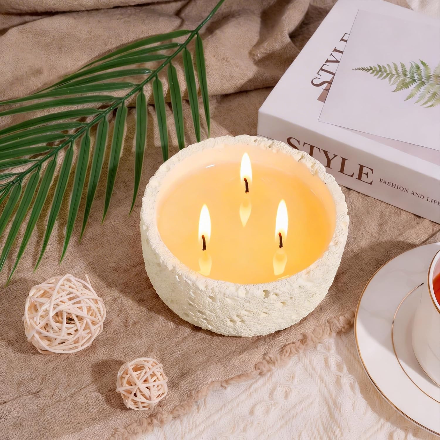 20Oz Large Scented Candle – Vanilla Dreamscape, 3 Wick Non Toxic Soy Candles for