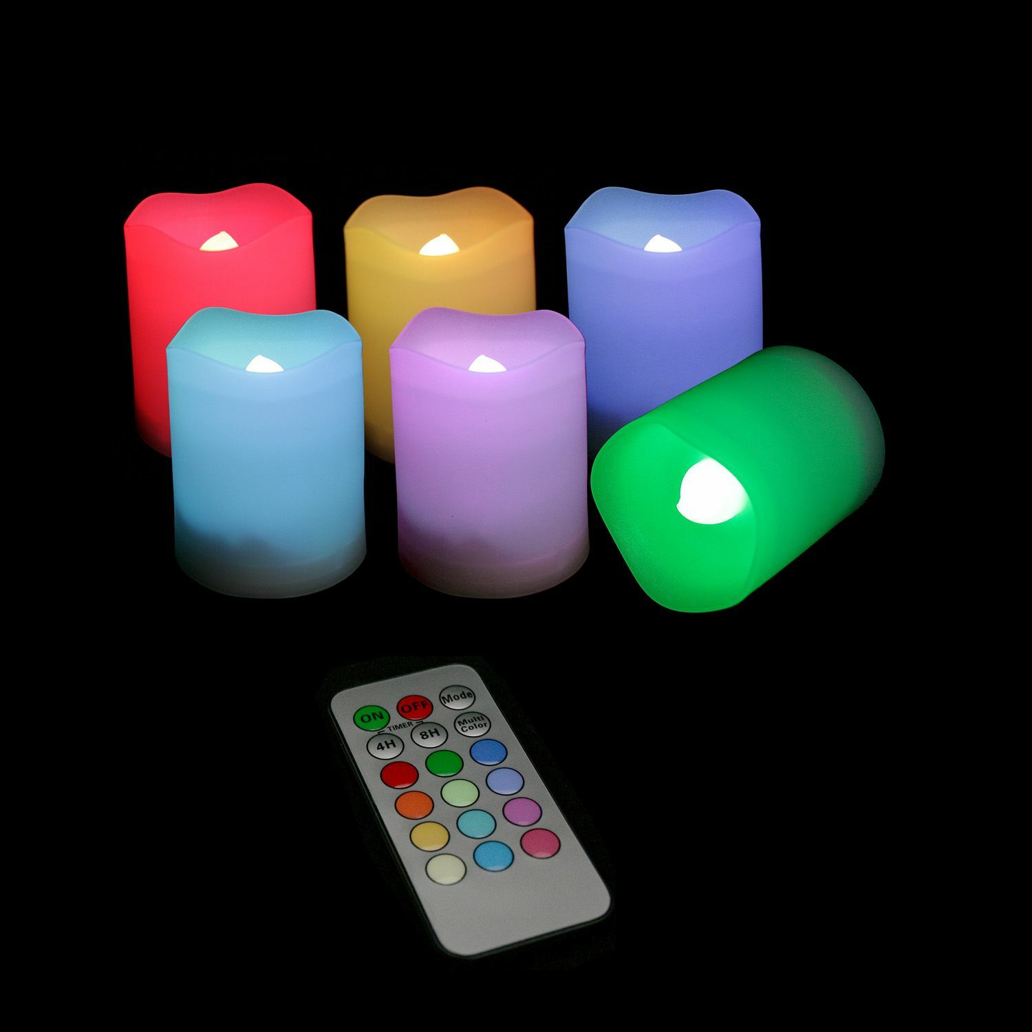 EcoGecko Indoor/Outdoor Remote Controlled Color Changing Votive Candlest
