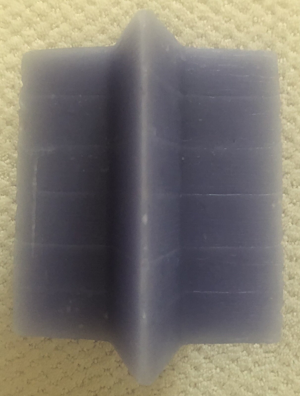 Star Shaped Purple Candle 5 7/8 x 5 1/2 in