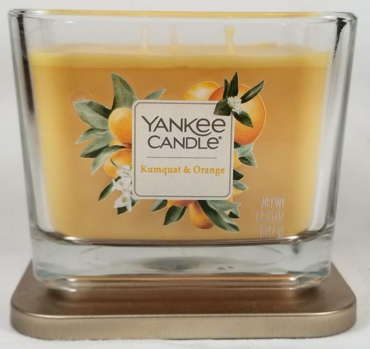 Yankee Candle KUMQUAT & ORANGE Medium Elevation Square 3-wick Jar 12.25 oz