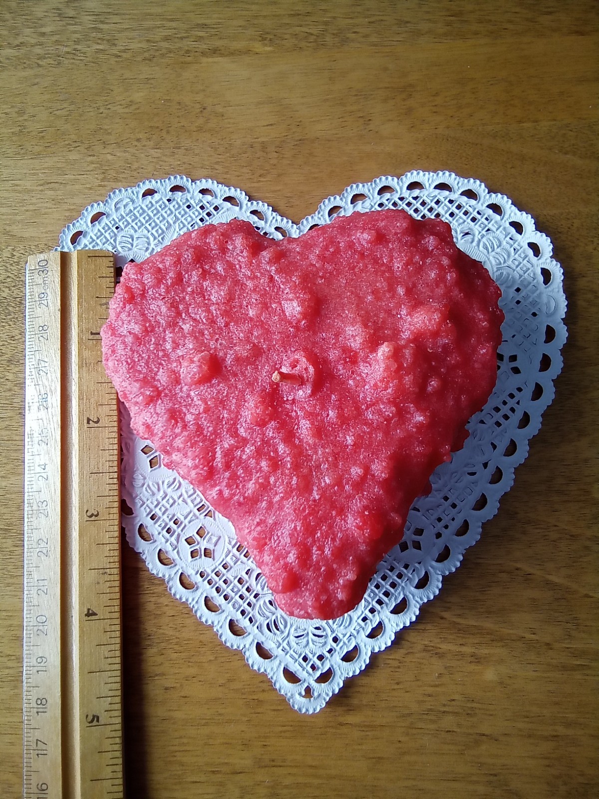 Valentine’s Primitive style Heart Candle handcrafted Scented 4 in. Love romance