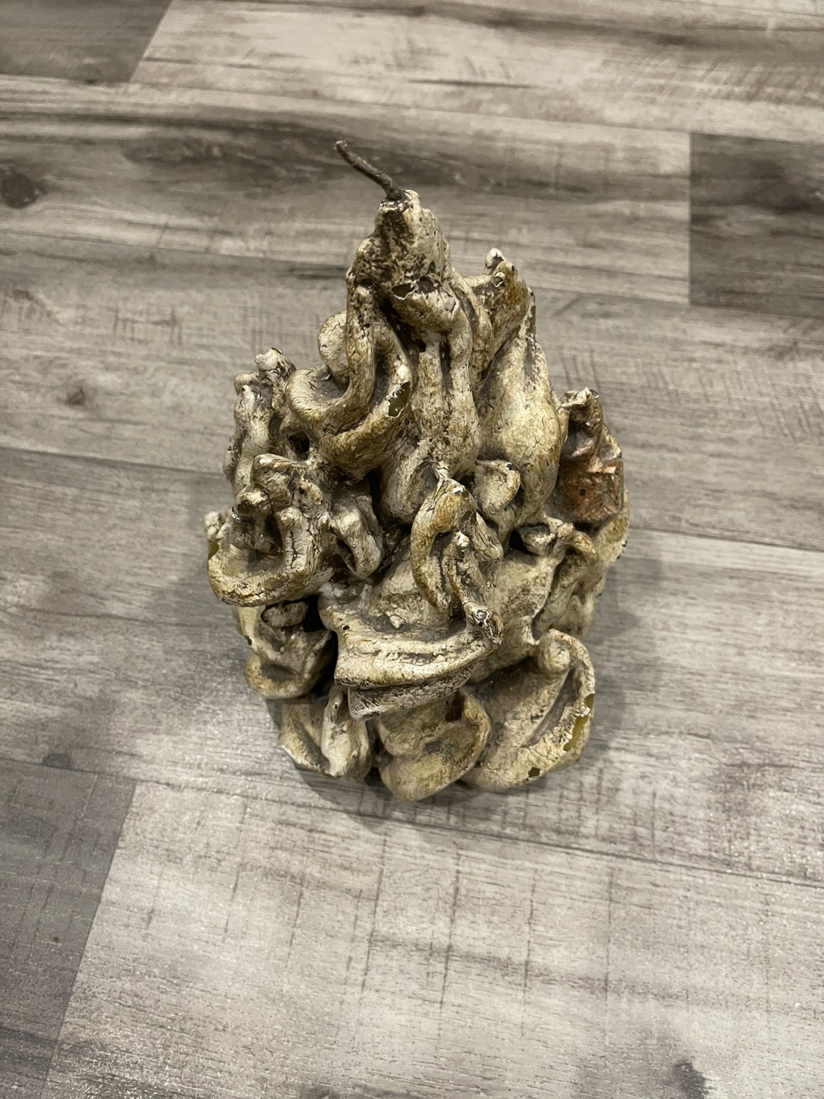 Vintage MAC (MarCo) sculptured candle Flame Fire Shaped California Artisan # 538