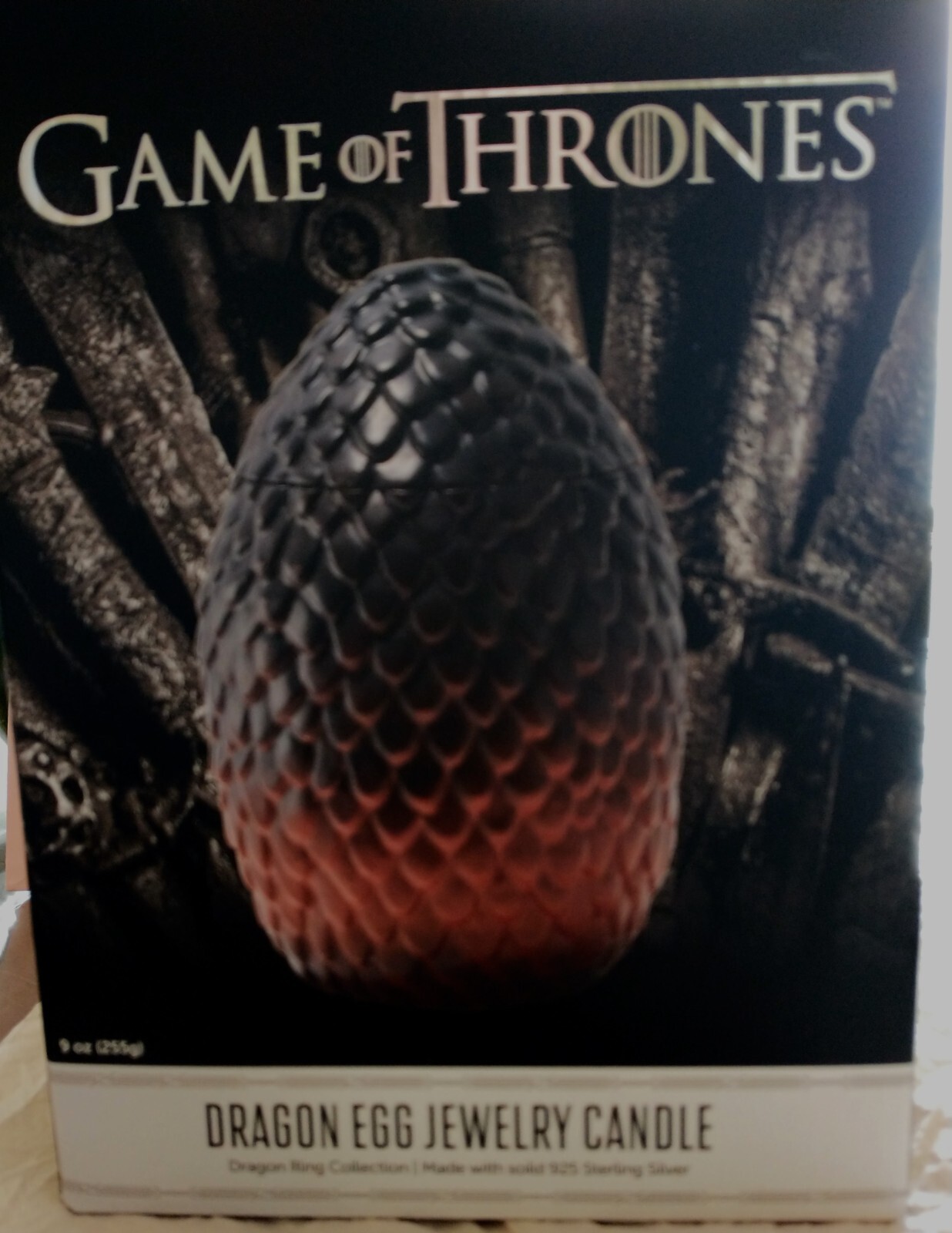 Charmed Aroma 925 Sterling Silver Ring Game of Thrones Dragon Egg Candle Size 7