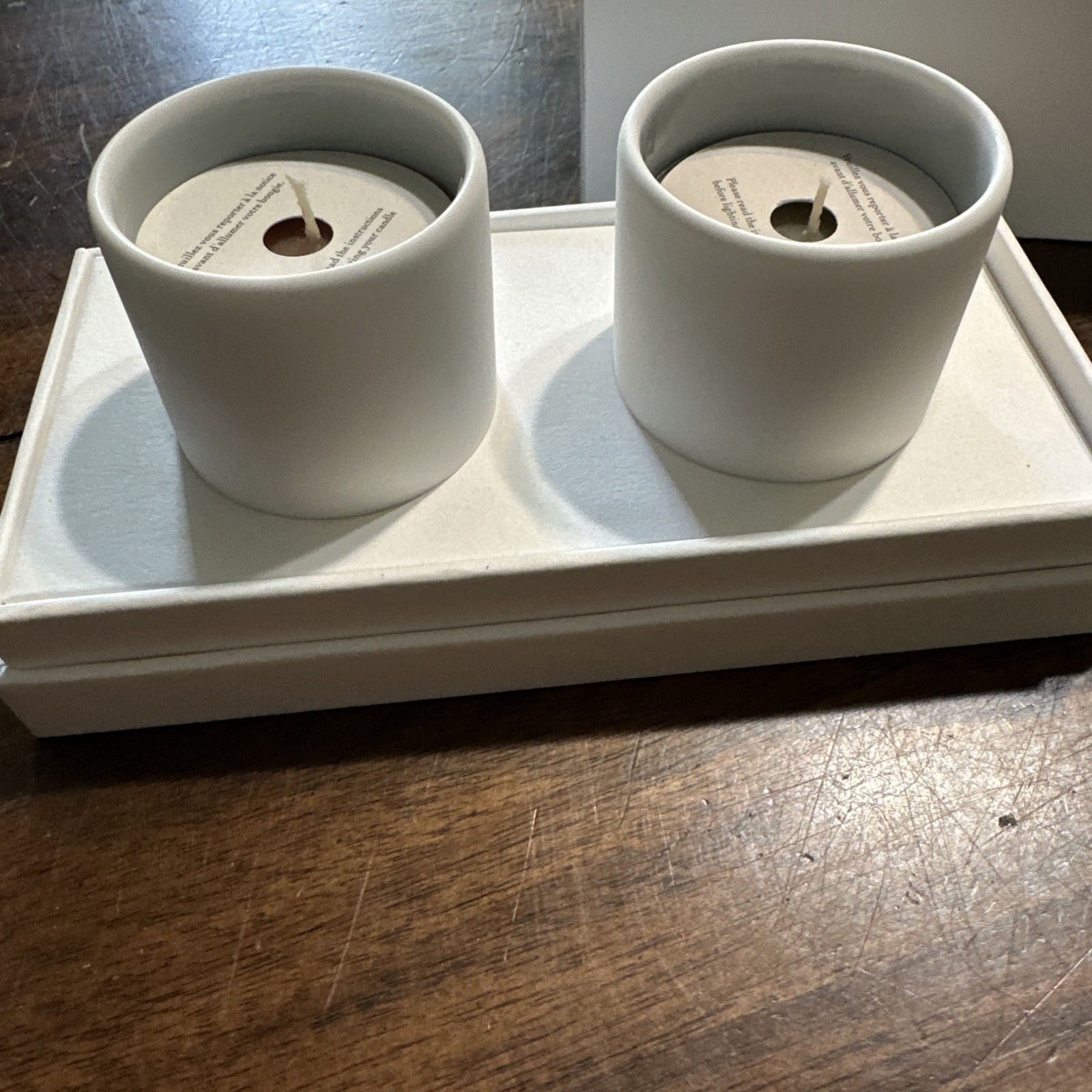 NEW Christian Dior Mini White Ambre Nuit Jardin DOrangers Votive Candle Set