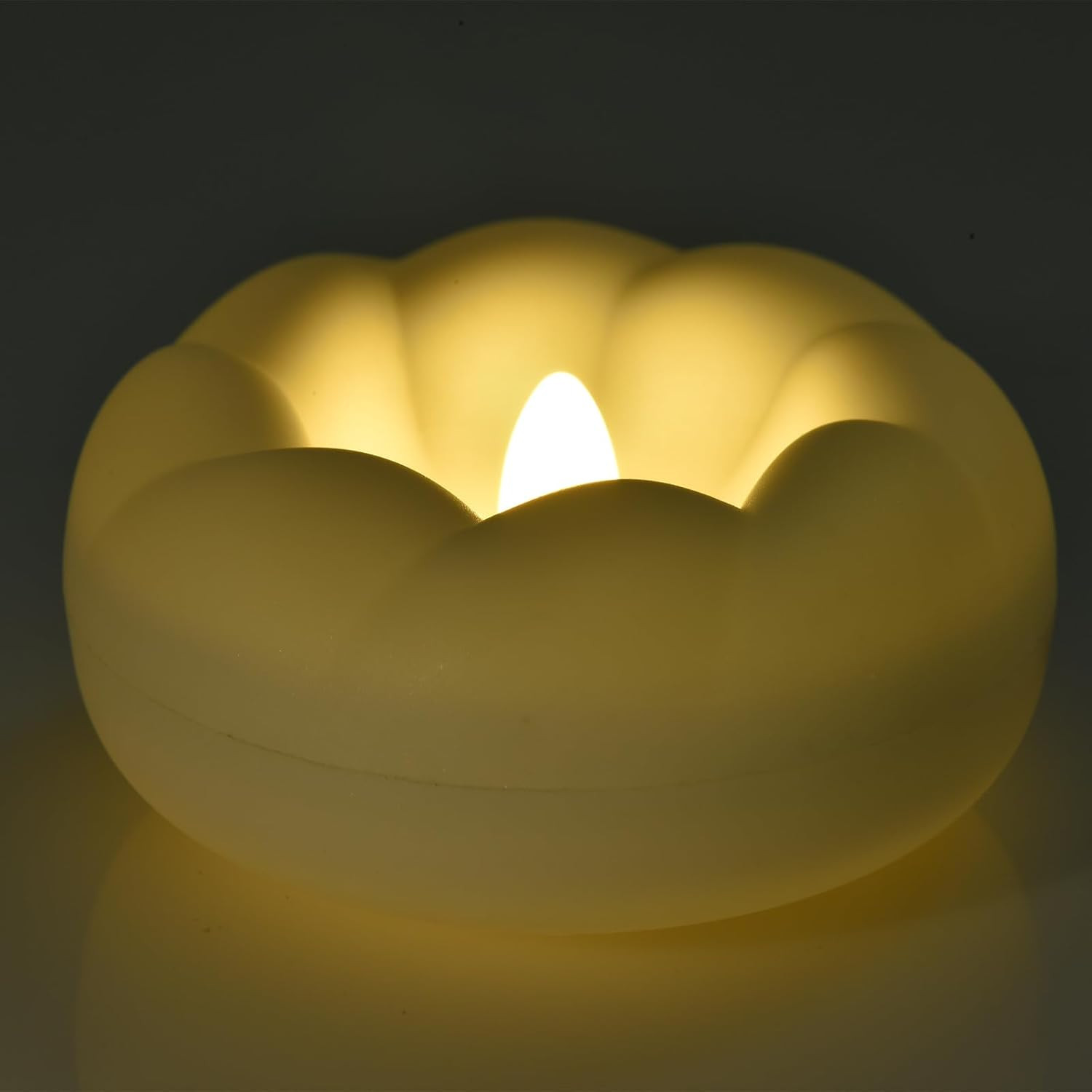White Flameless LED Floating Candles, Waterproof, Battery Operated, 6 Pack