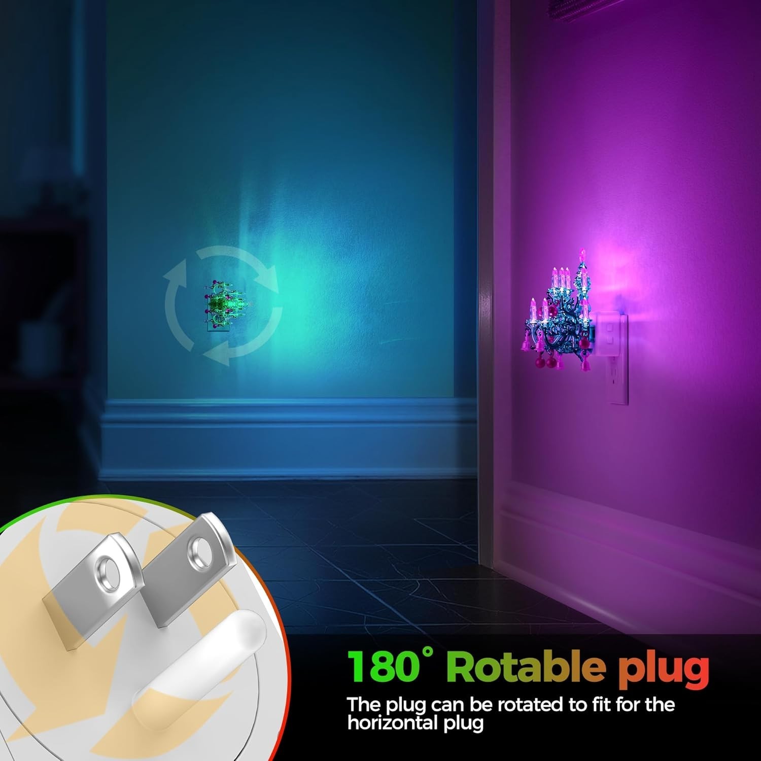 Flameless Candle Night Light Dimmable Nightlight Plug in Wall LED Candle Ligh…