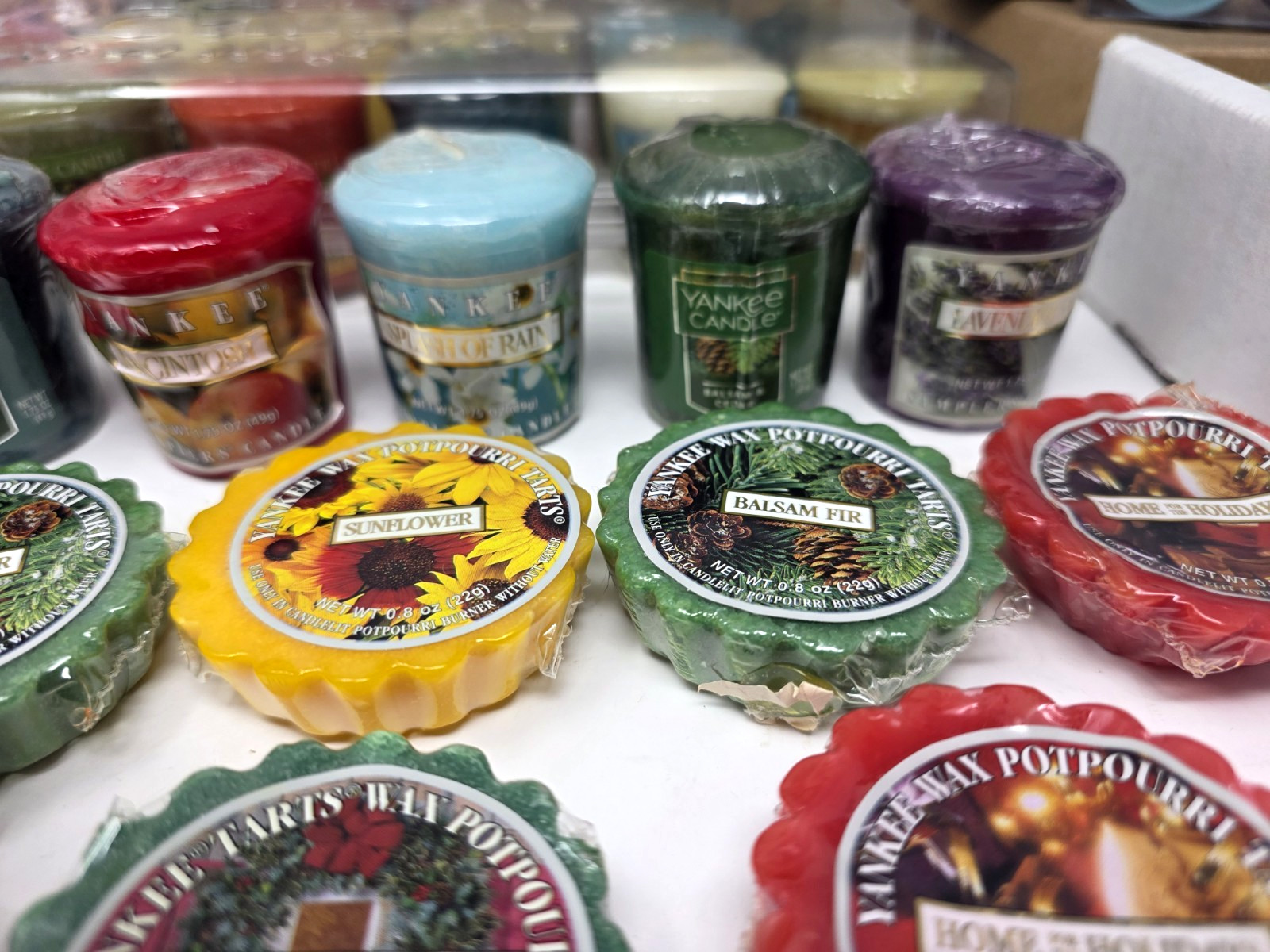 Large Vintage Candle Lot Yankee Candle Votives Tarts Tea Lights Hurd Beeswax