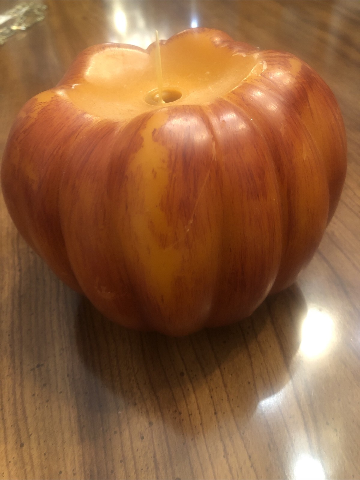 Pottery Barn Premium Flameless Flickering Pumpkin Candle Orange Brand New Rare