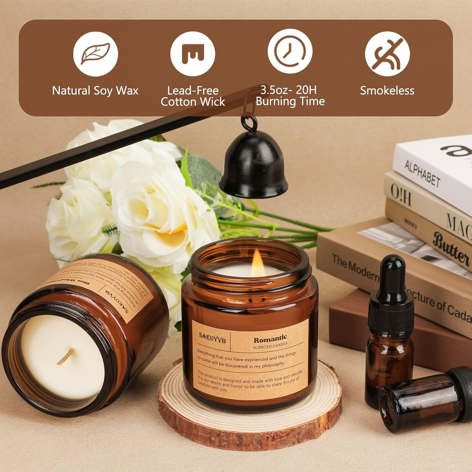 12 Pack Candles for Home Scented,Scented Candles Gift Set for Women &Men,Natural