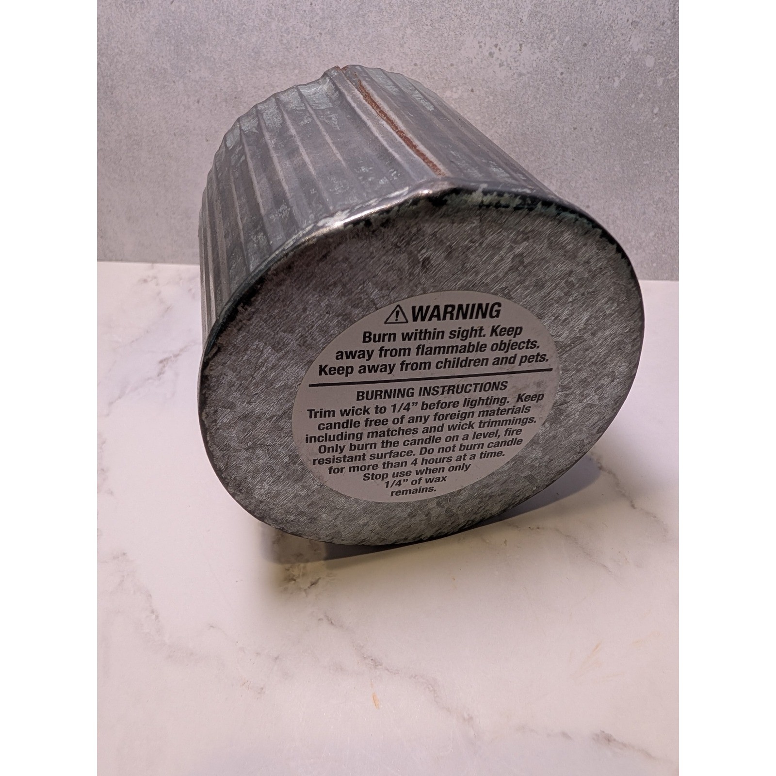 Anchored Northwest Fall Harvest Soy Wax Candle Triple Wood Wick Galvanized Tin