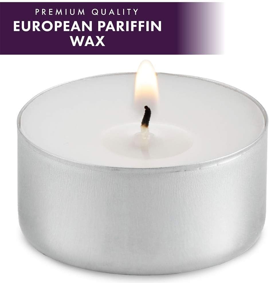 Unscented White Tealight Candles Bulk [200] | 6 Hours of Smokeless