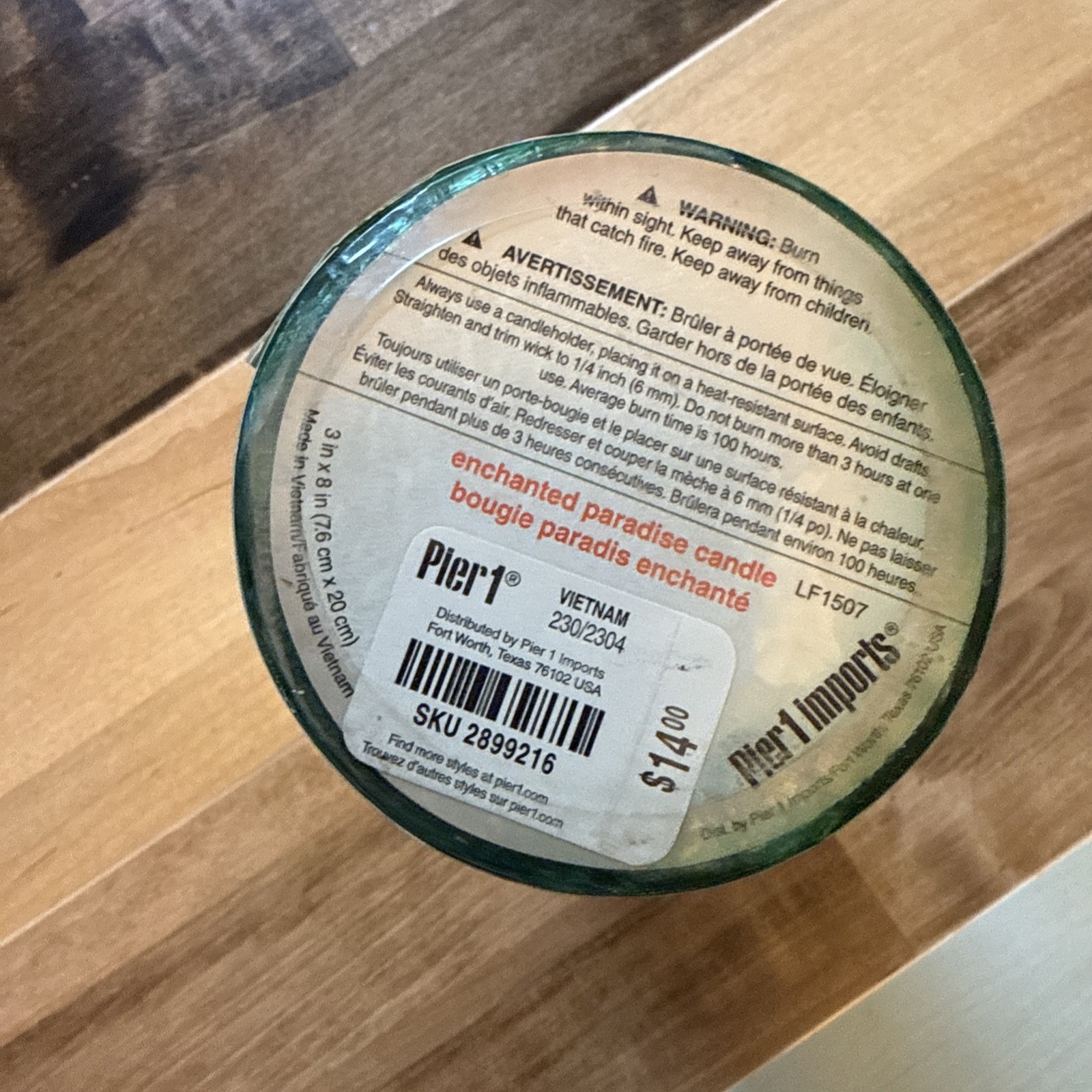 *Vintage/NOS* Pier 1 Imports Enchanted Paradise Scented Candle, 3”x 8″ Tall