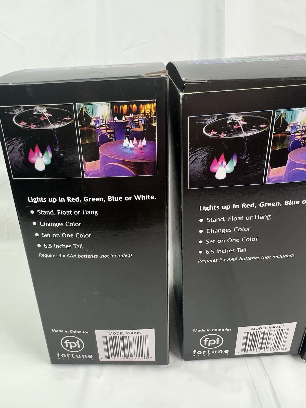 Multi Color Changing Rainbow Raindrop Light Tabletop, Party, Floats Lot Of 4