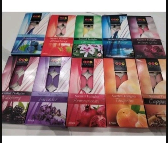 1 8 Pack Of Tea Light Candles scented .Combined Shipping. Buy More Pay Less