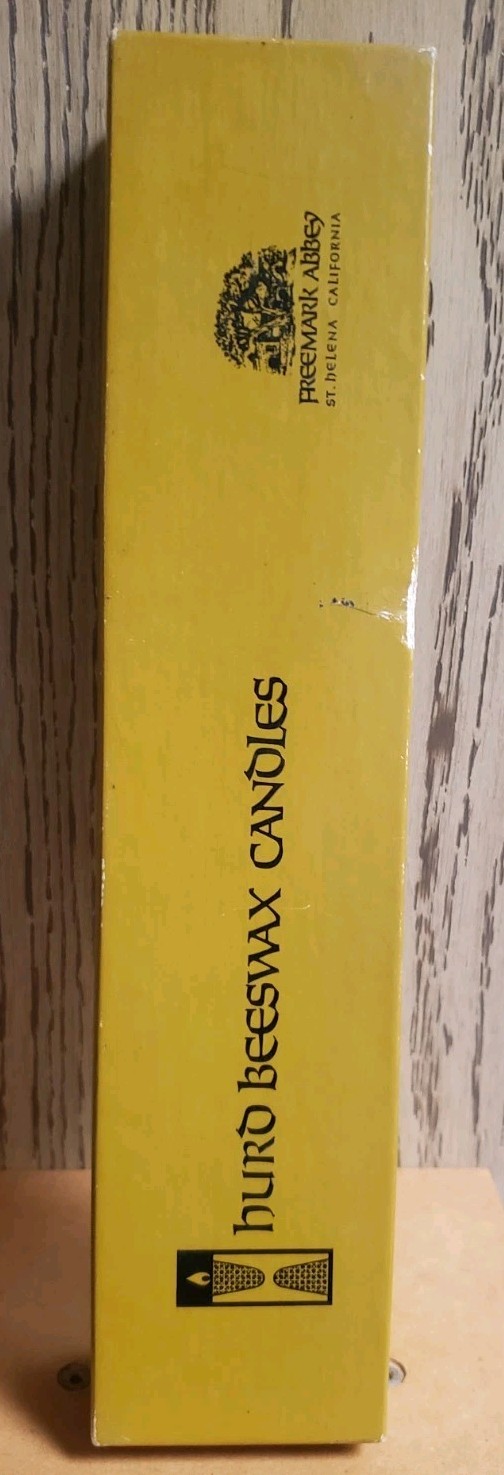 VTG Hurd Beeswax Candles RAINBOW Spiral Tapers Freemark Abbey St. Helena CA NIB