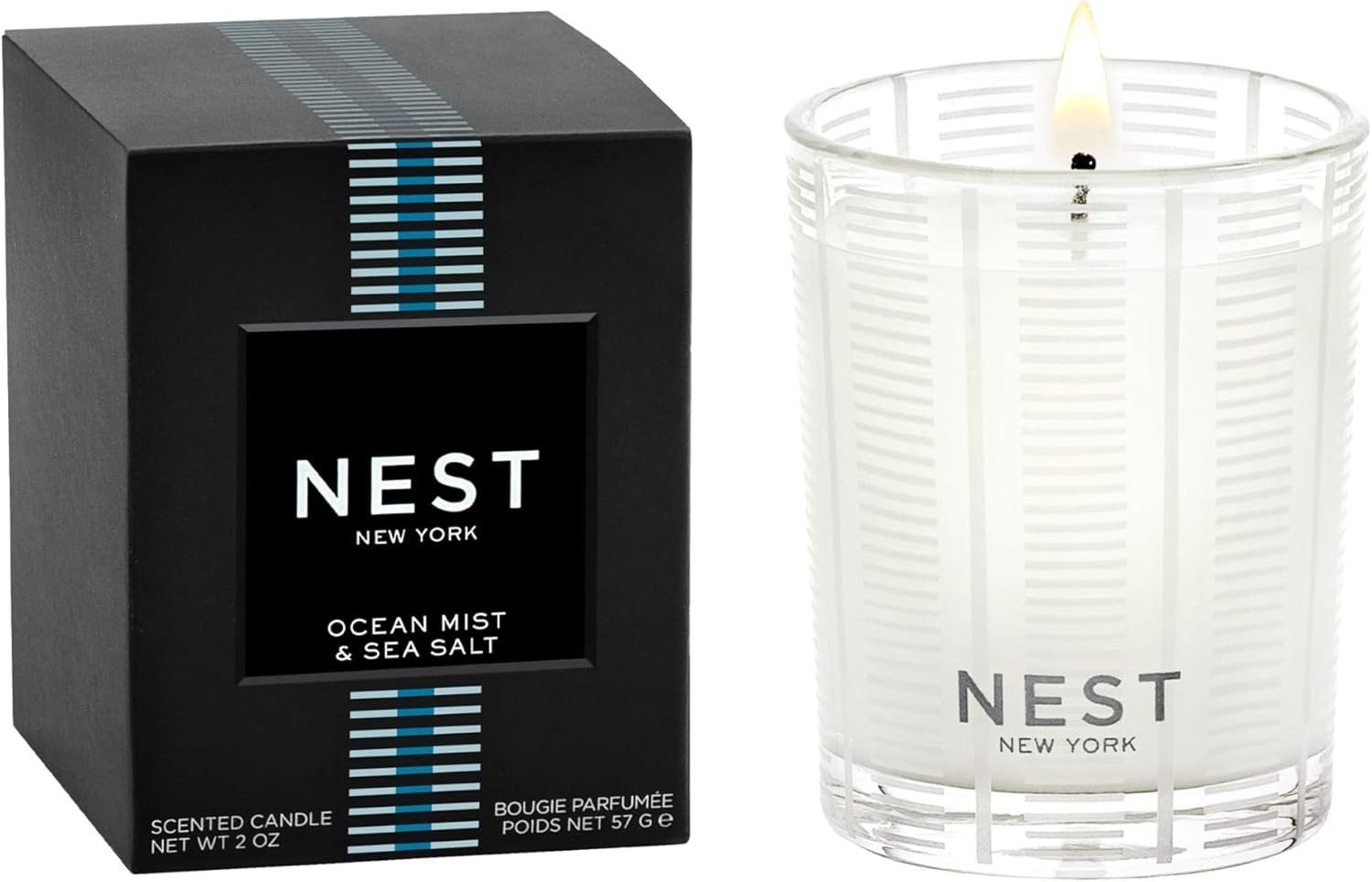 NEST New York Scented Votive Candle, Ocean Mist & Sea Salt – 2 oz