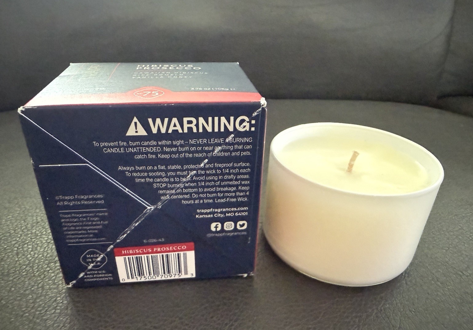 6-TRAPP 3.75 OU Glass Candles In 4 Different Scents,Candles Sold Individually