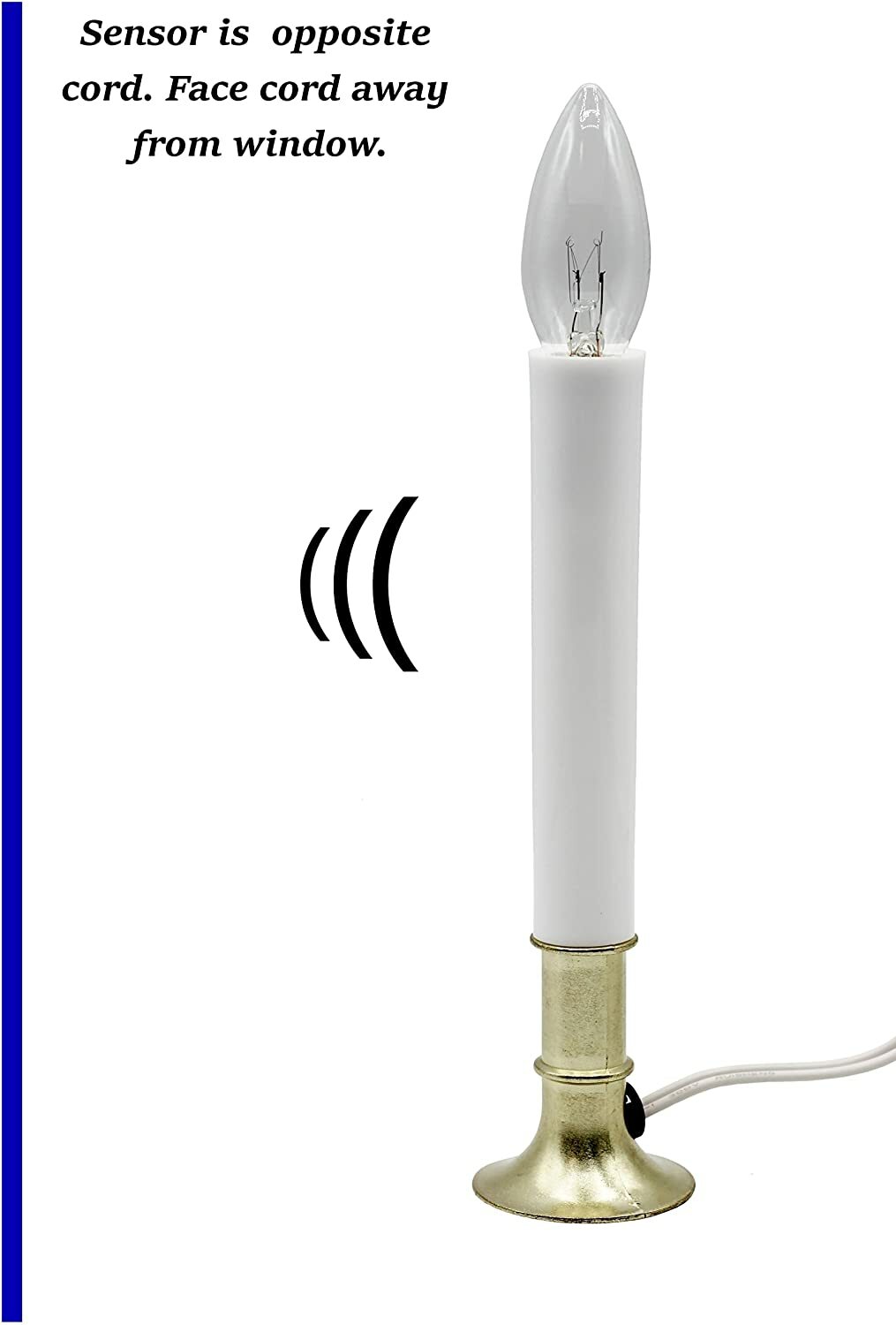 Electric Candle Lamp with Dusk to Dawn Sensor, Bulb, and Suction Cup Holder 4 pk