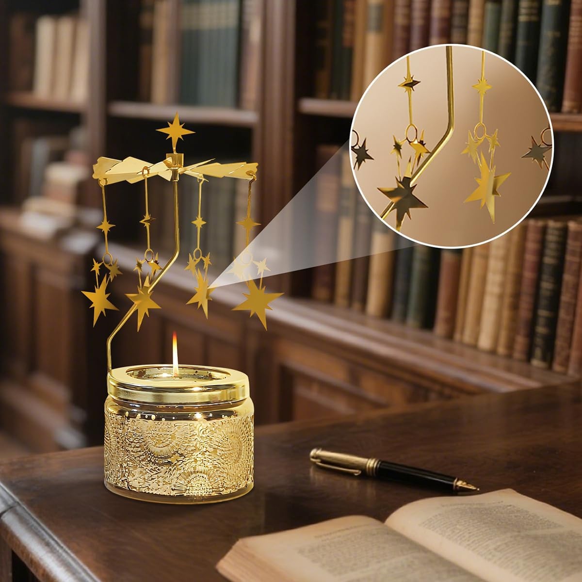 Elegant Butterfly Candle with Rotating Holder Box Set Gift For Women Home Decor