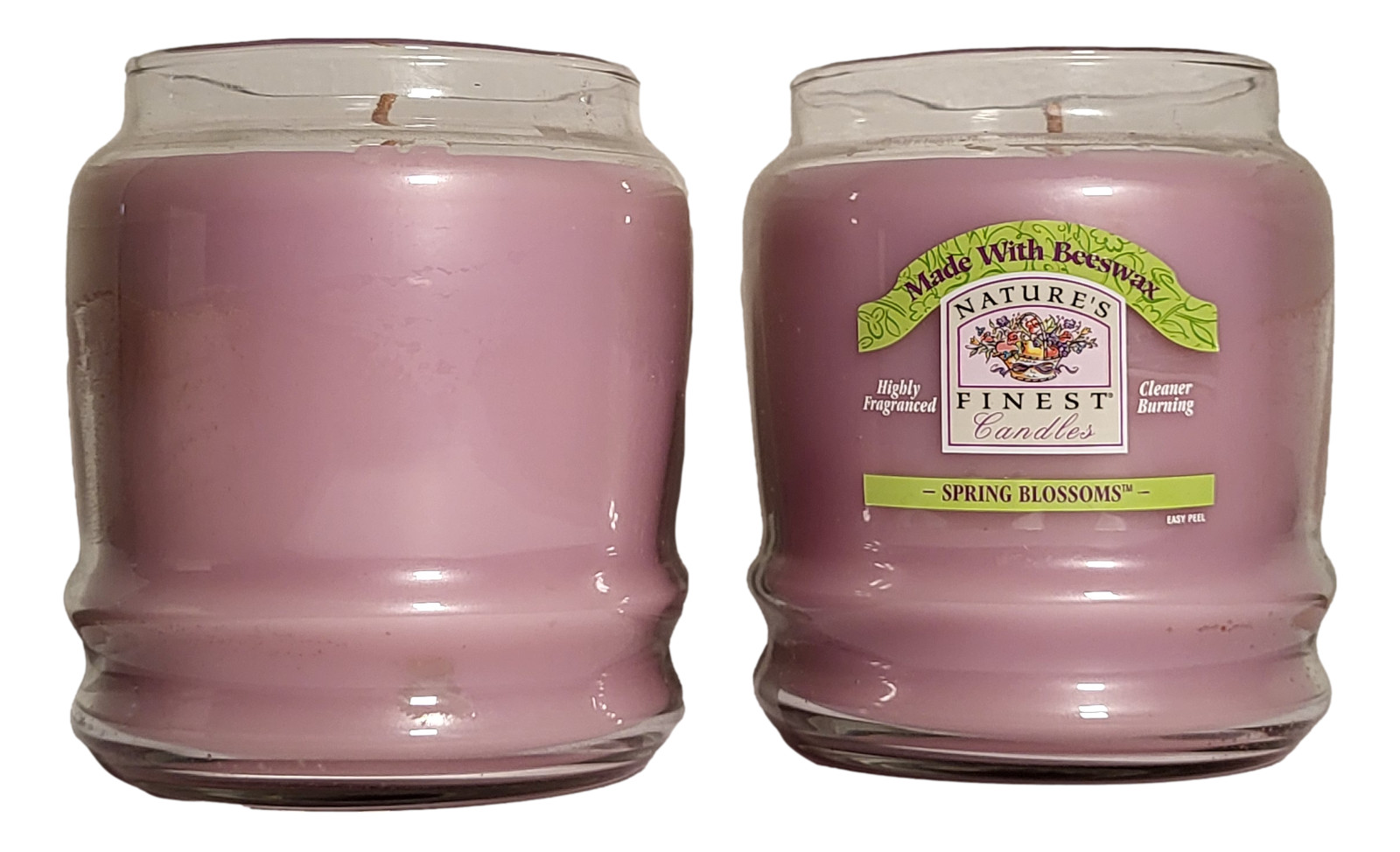 Scented Jar Candles 2-Pack Lavender Lilac Spring Blossoms Purple 16oz Jars