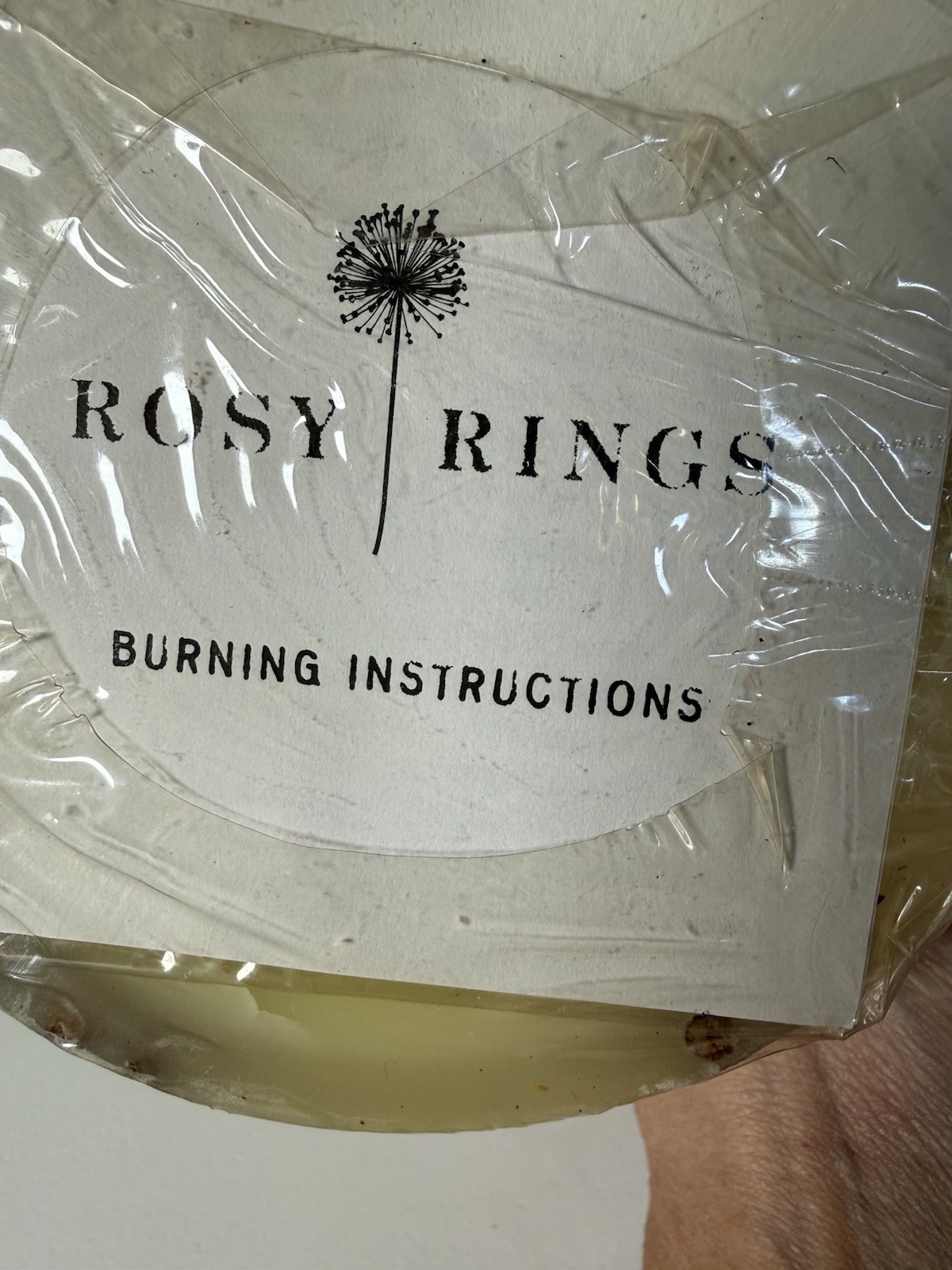 Rosy Rings Round Botanical Candle 120 Hours Cherry Blossom 5.5 in NEW