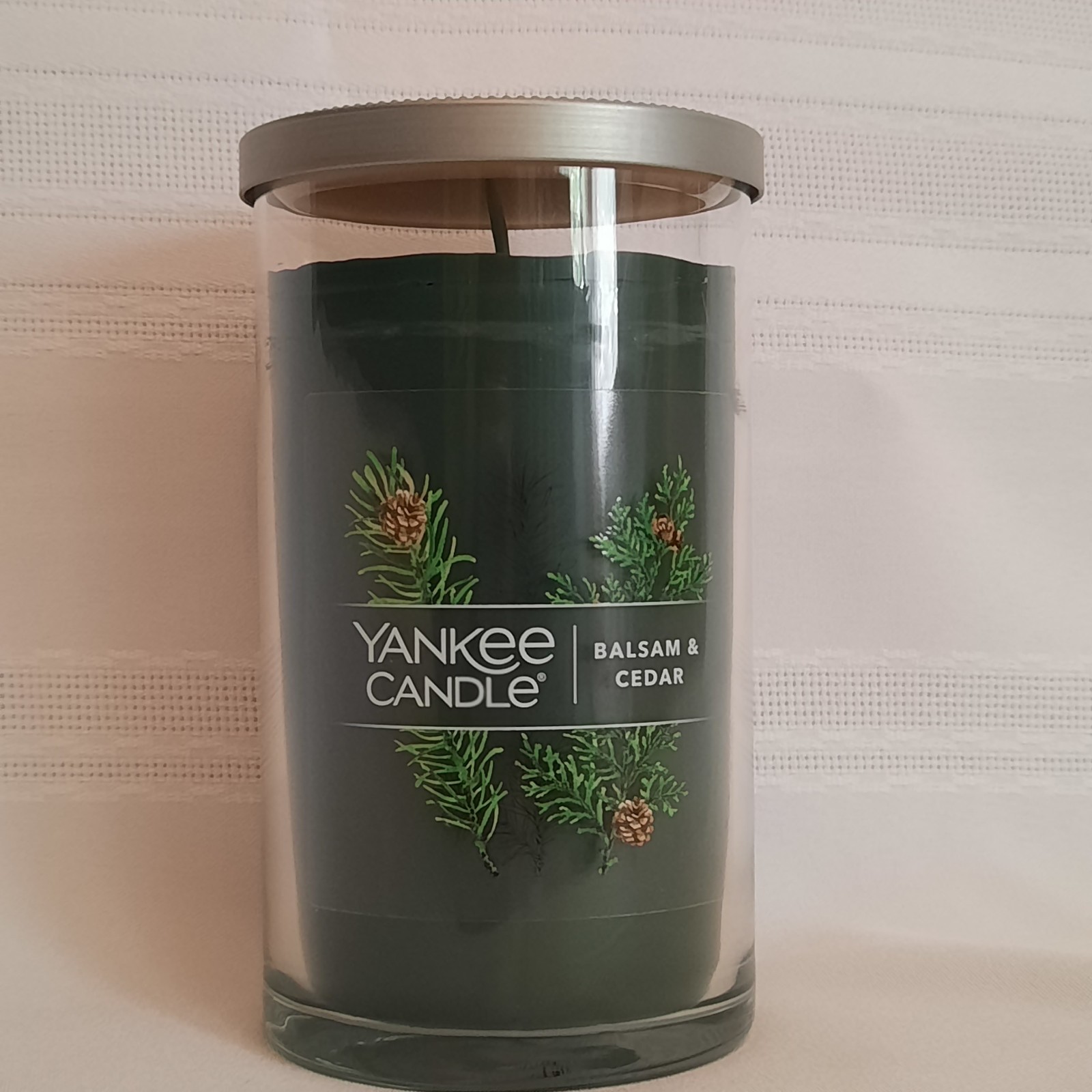Yankee Candle Balsam & Cedar Single Wick Tumbler, 14.25 oz, NEW
