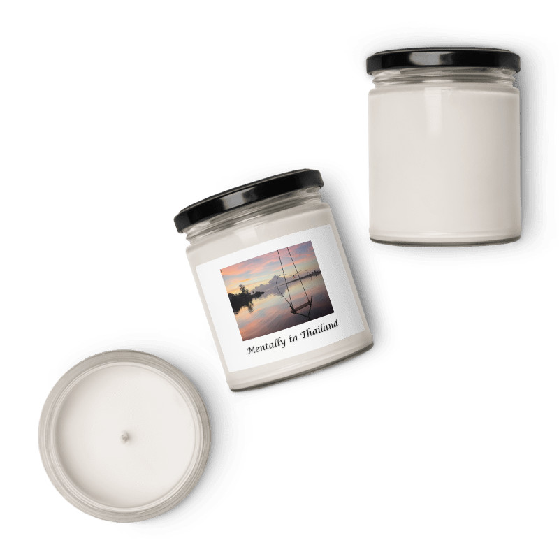 Mentally in Thailand Scented Candle 9oz – Tropical Getaway & Beach Sunset – Gift