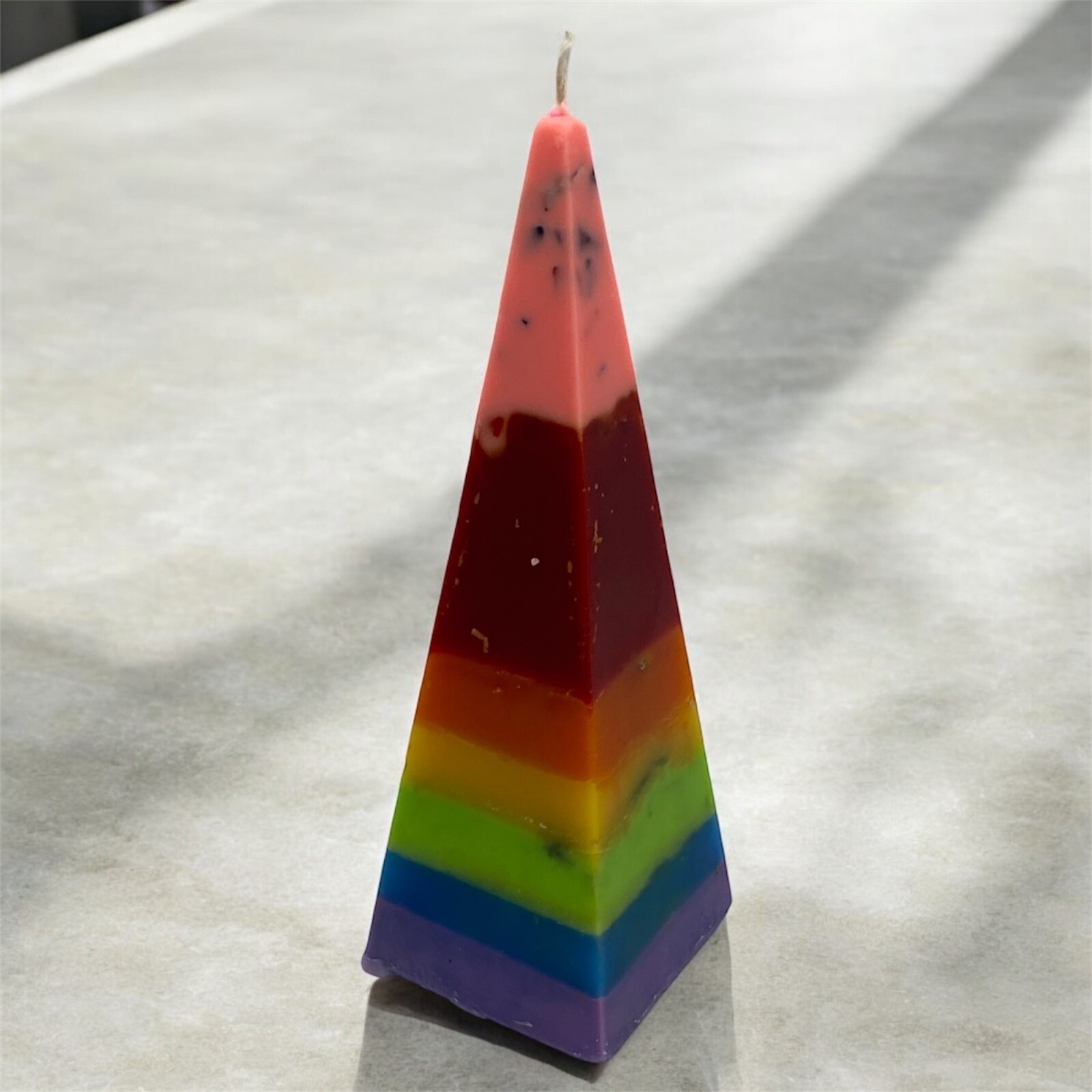 Pyramid Candle, Treasure Candle, Spiritual Crystal Candle, Intention Candle