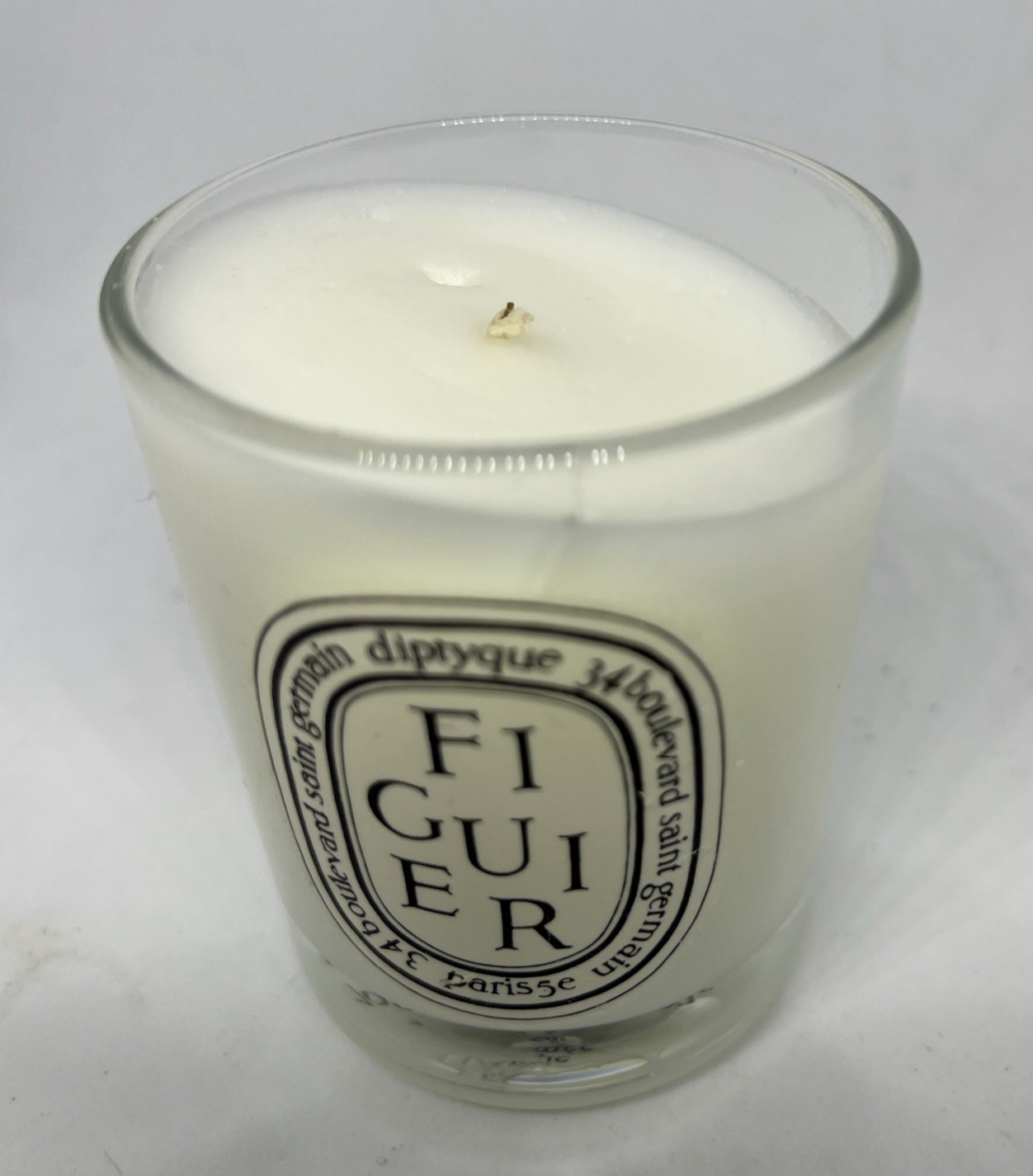 Diptyque Figuier Scented Candle 2.4oz *Melted Wax* Cracked Pot No Box