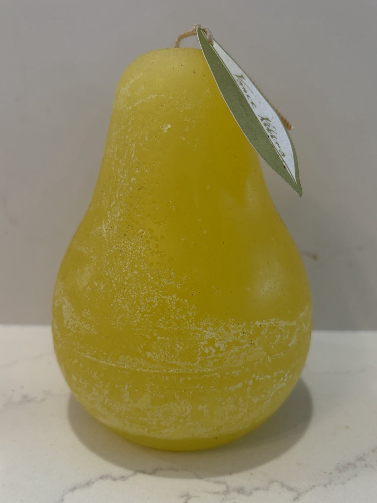 Vance Kitira Vintage Large Pear Candle 60 Hour Burn Time – Yellow – SHIPS FREE