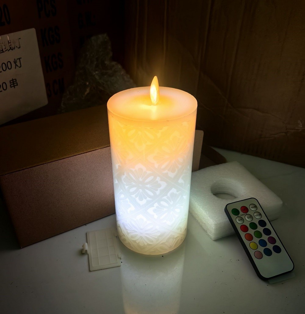 LED Flickering Flameless Candles with Remote,Christmas Party Decor Candles Lamp