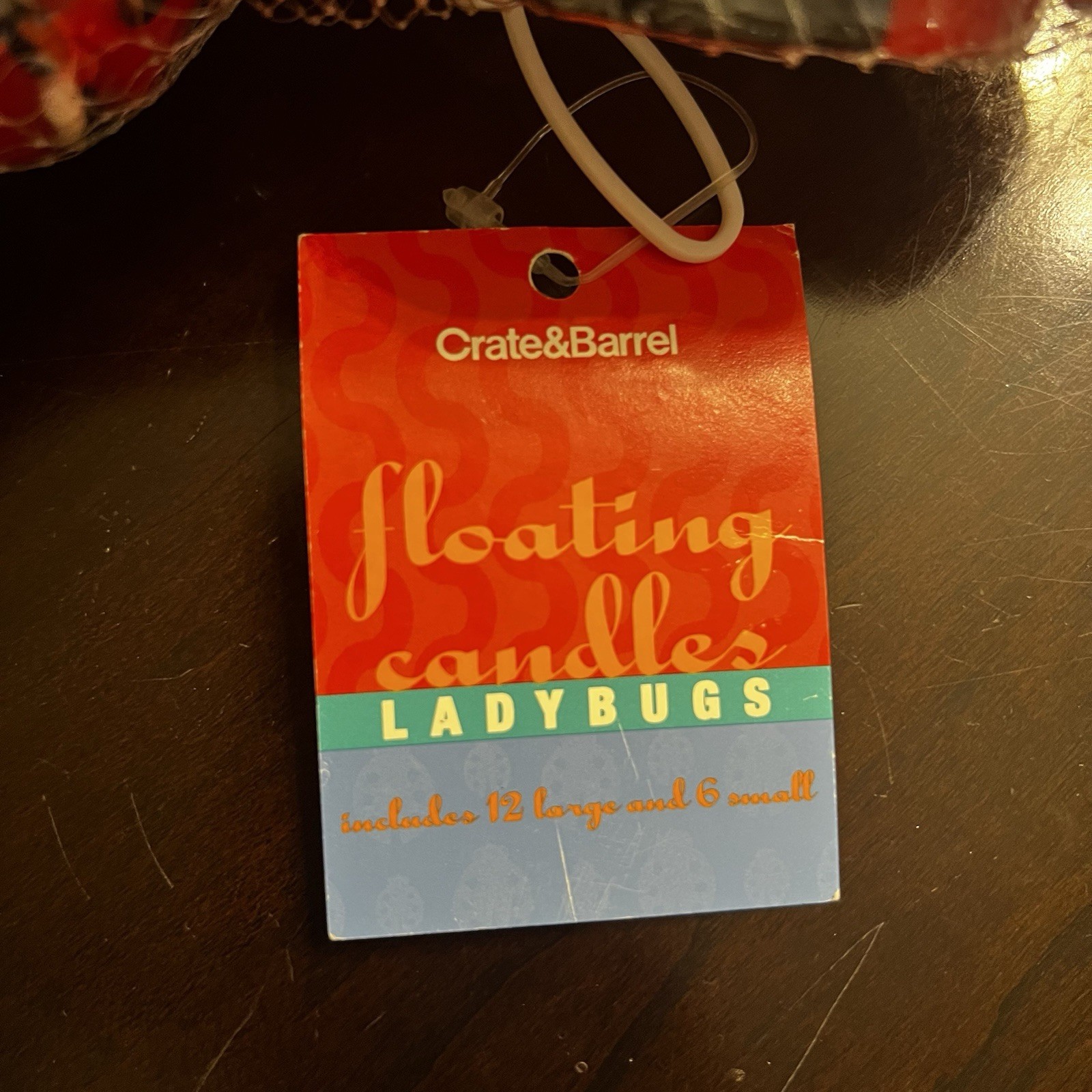 Floating Lady Bug Candles 12 Large & 6 Small Candles NWT Crate and Barrel
