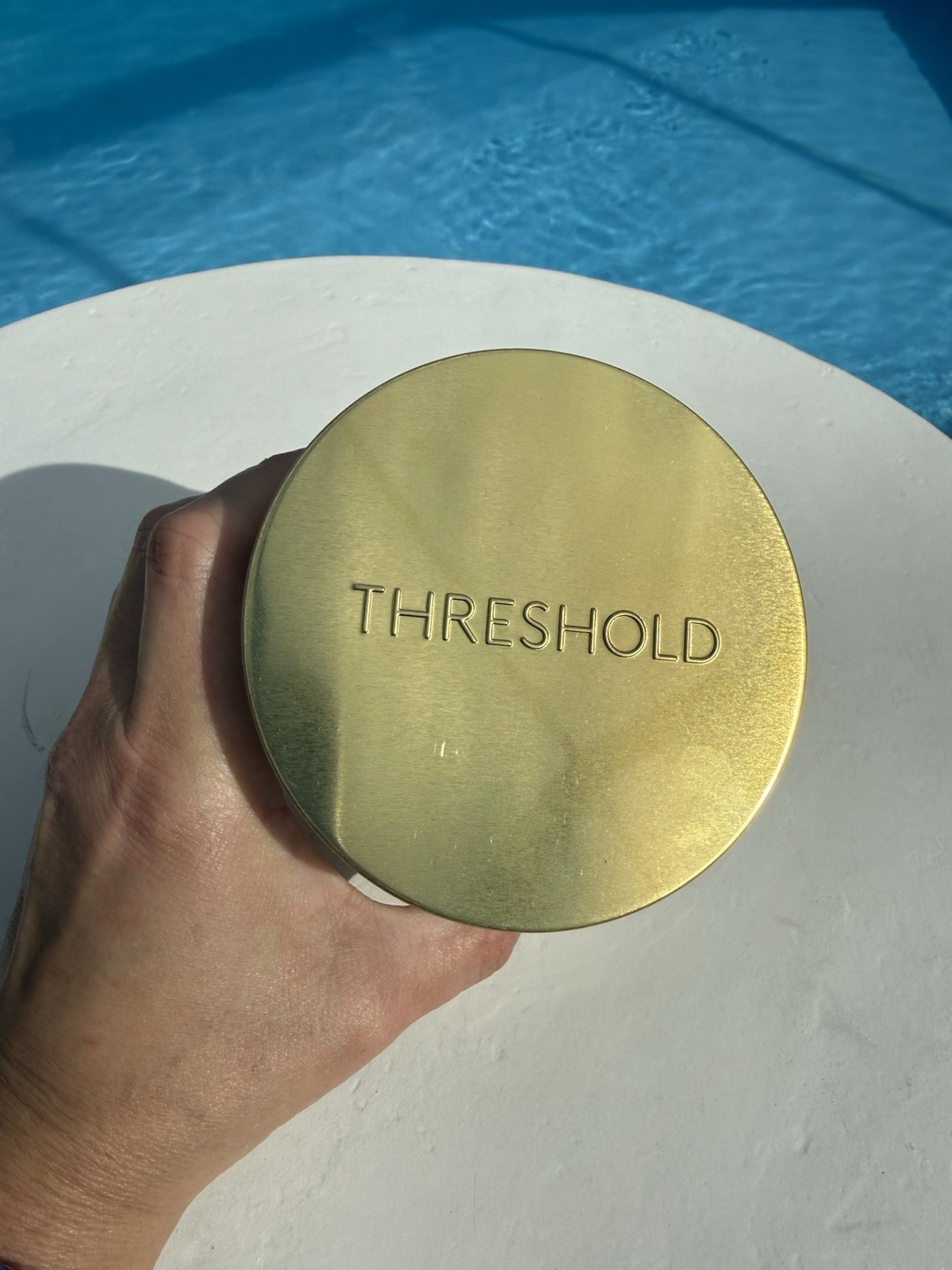 Threshold Almond Croissant Scented 2-Wick Glass Jar Candle Large 15.1 oz