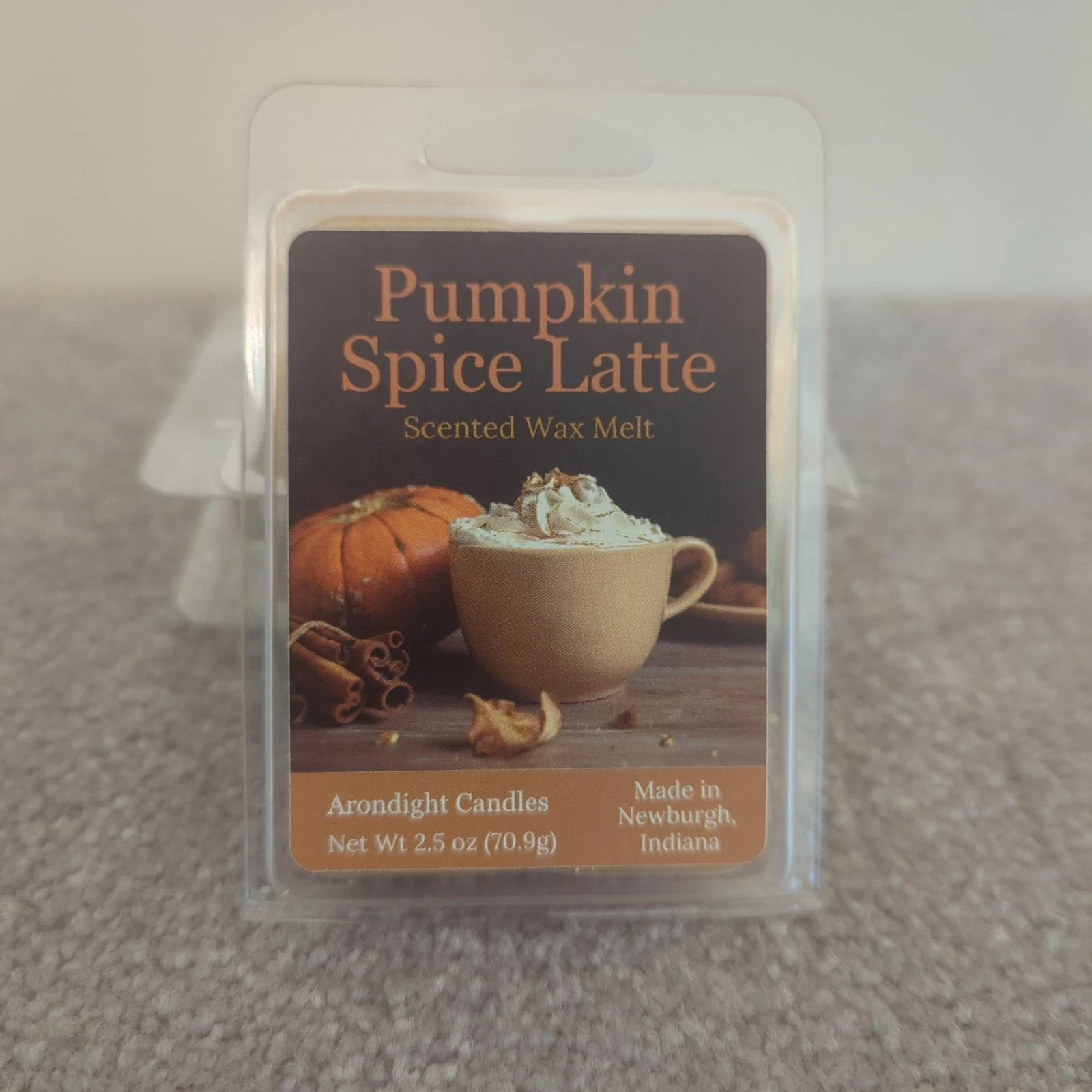 Lot of 3 Pumpkin Spice Latte Wax Melts 100% Soy Wax Tarts Home Fragrance Coffee