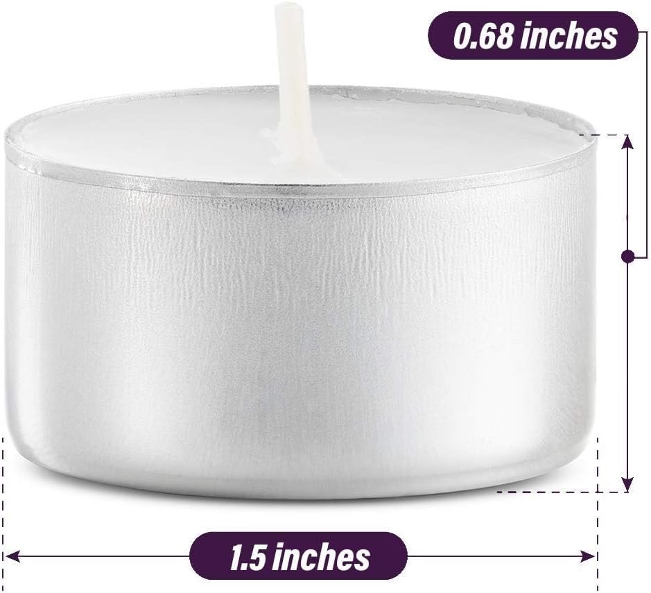 Unscented White Tealight Candles Bulk [200] | 6 Hours of Smokeless